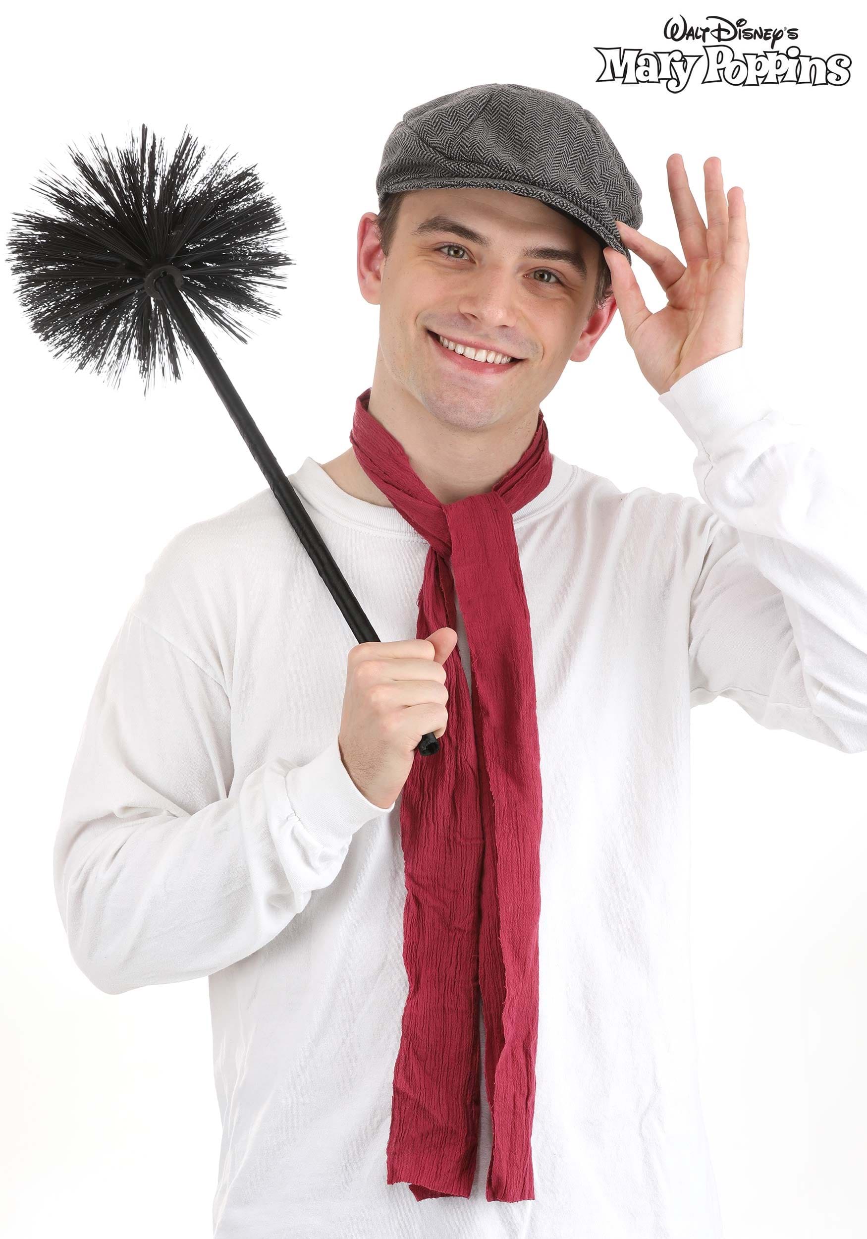 Mary Poppins Bert Hat, Scarf & Brush Accessory Costume Kit