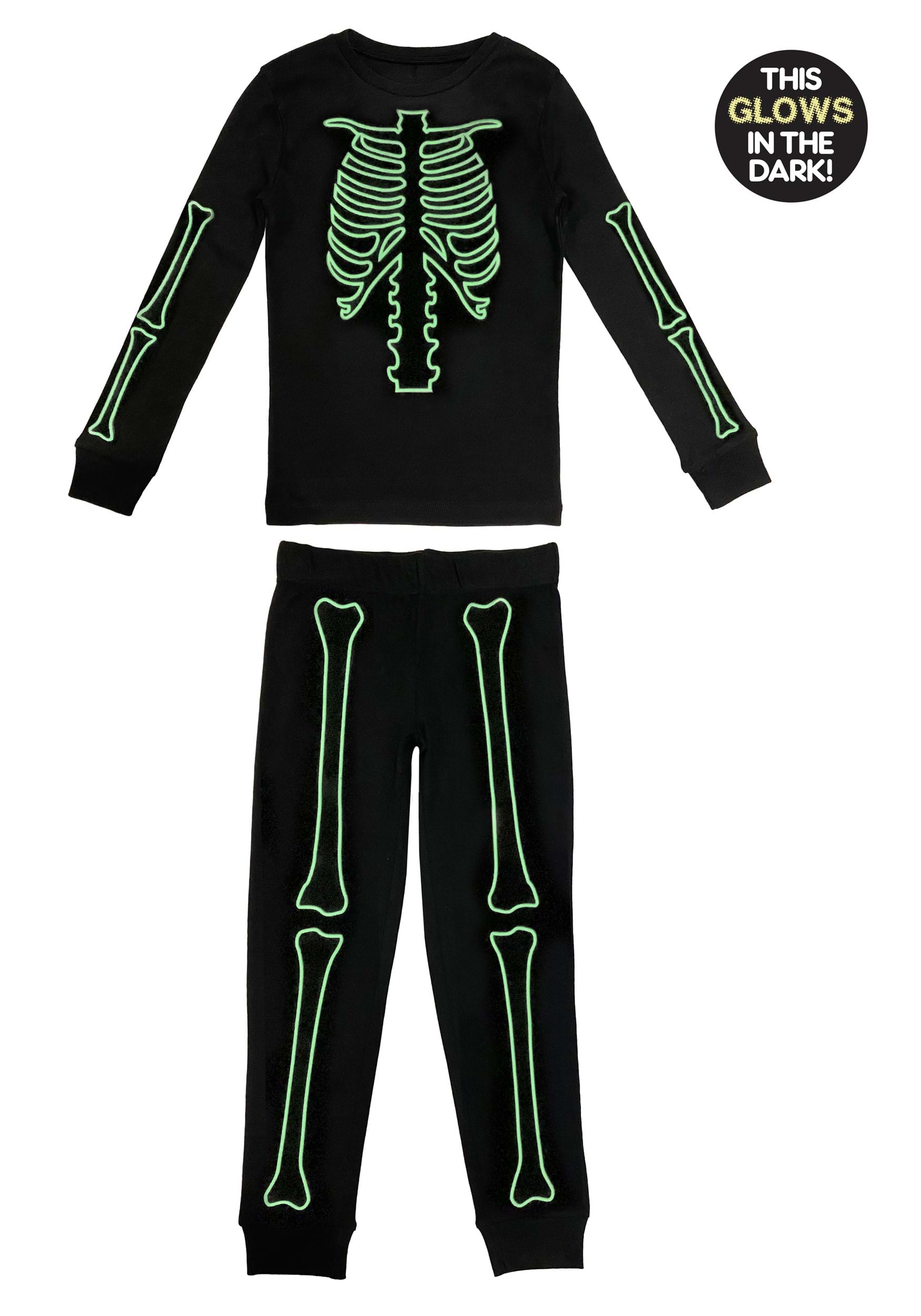 2 Piece Skeleton Jogger Sleep Set for Kids 6 2 Piece Skeleton Jogger Sleep Set for Kids