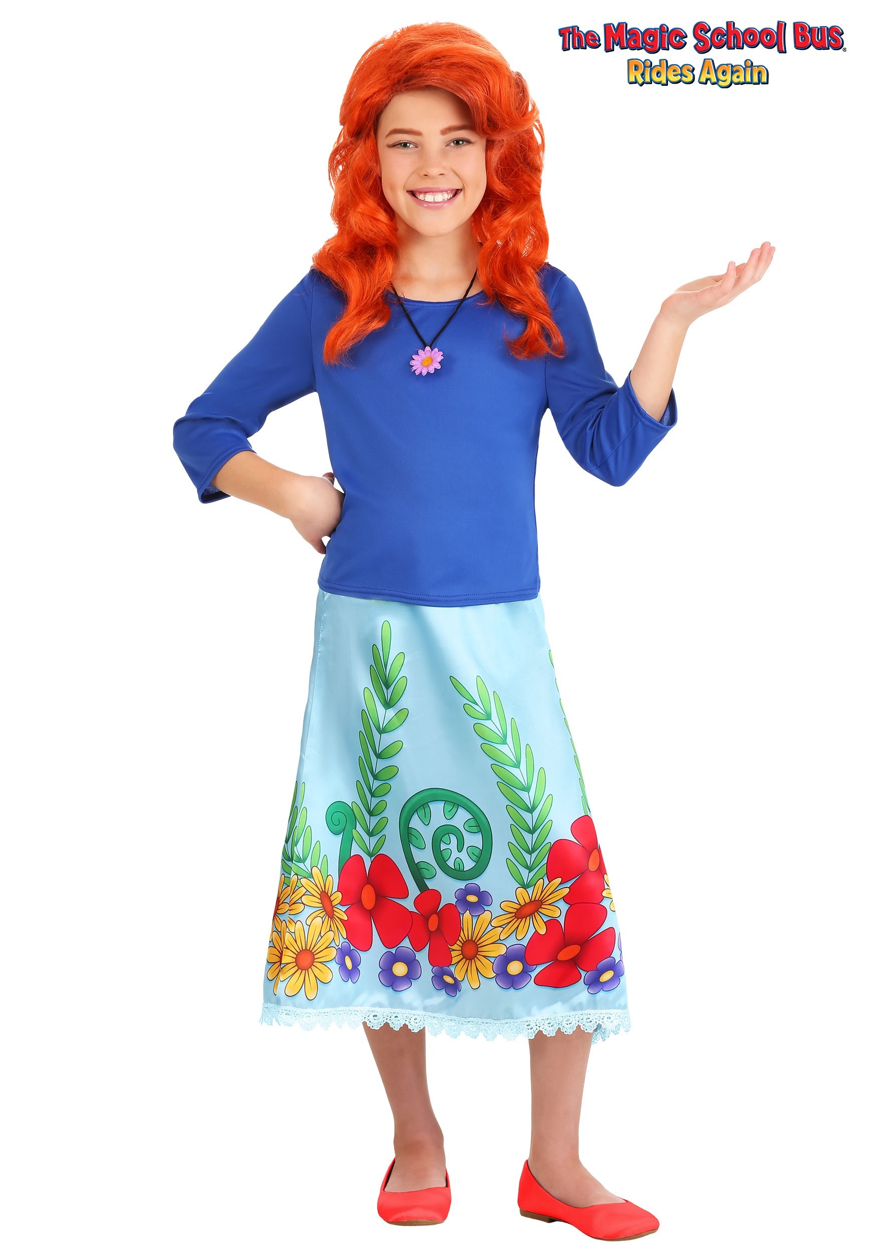 Girl's Magic School Bus Rides Again Ms Fiona Frizzle Costume 1 Girl's Magic School Bus Rides Again Ms Fiona Frizzle Costume