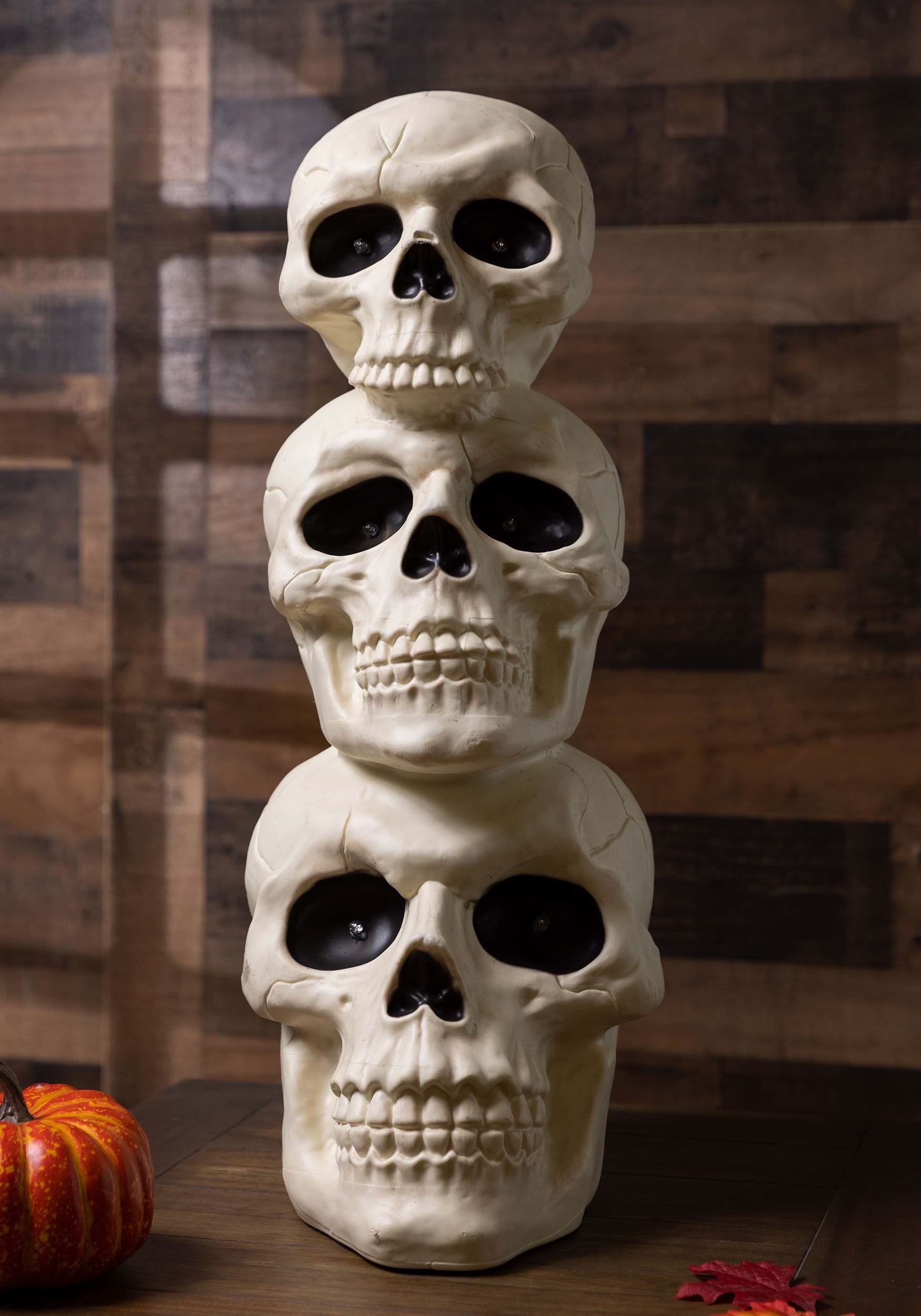27.5-Inch Light Up Skull Totem Halloween Prop