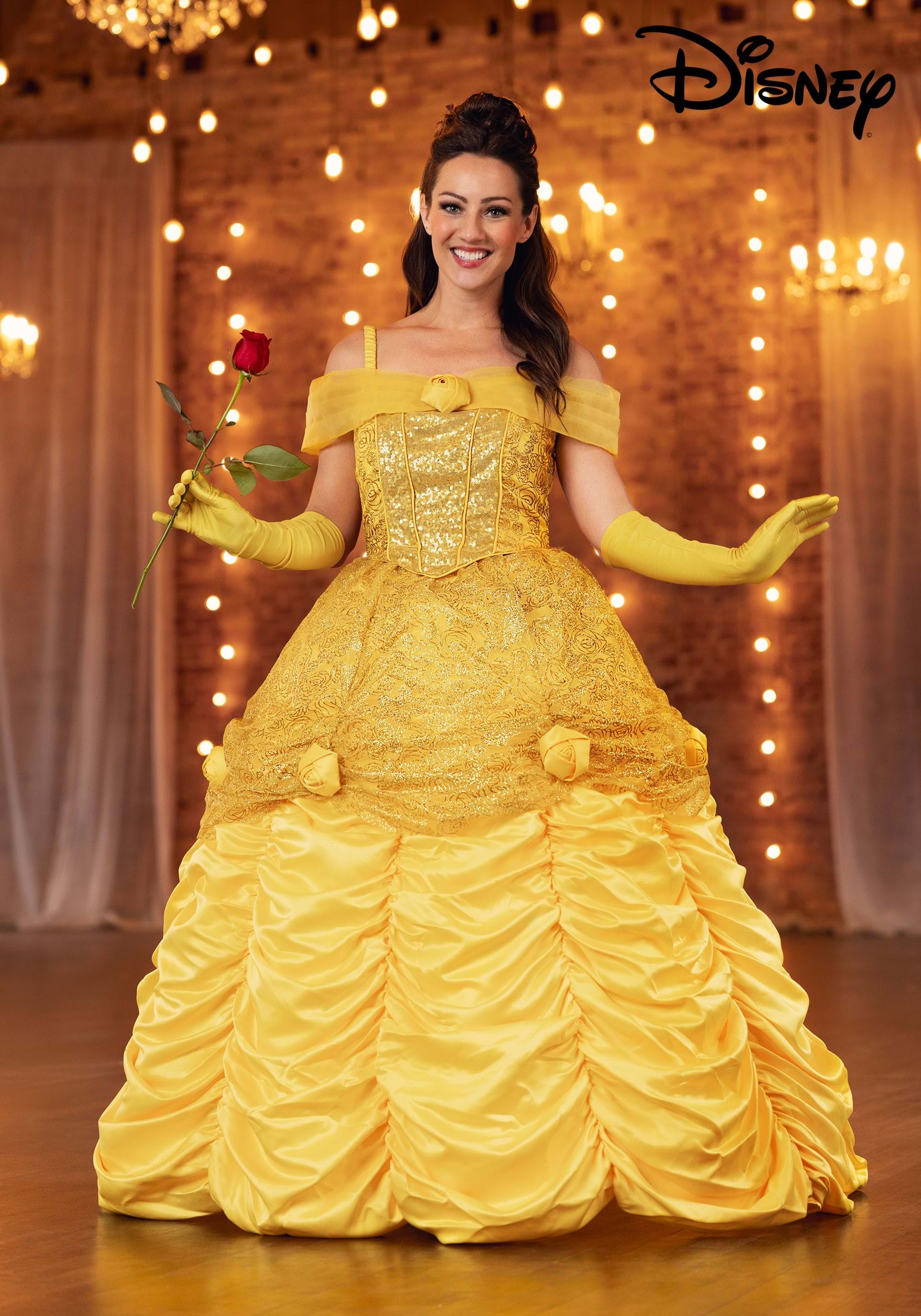 Premium Disney Belle Costume Dress for Women