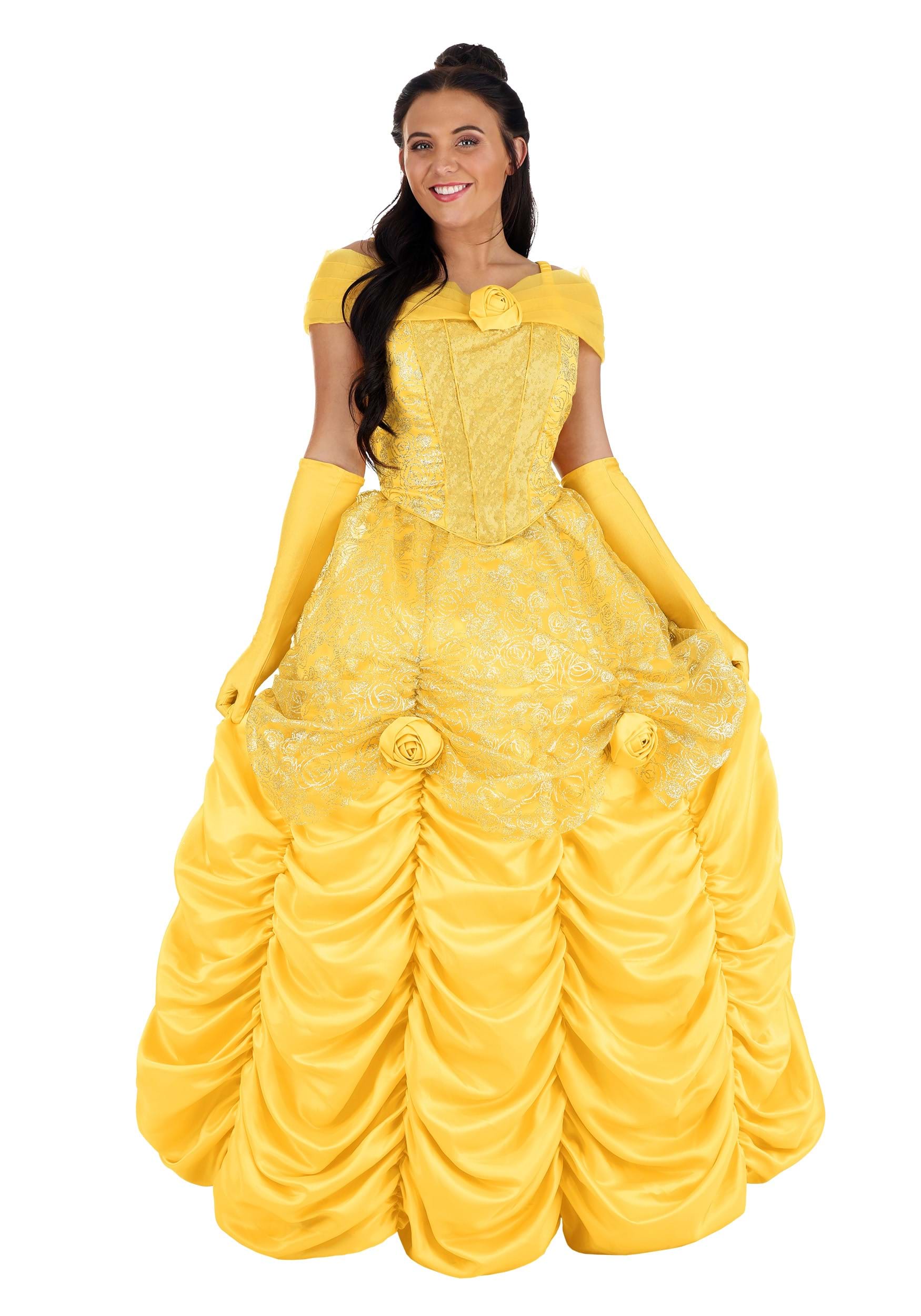 Premium Disney Belle Costume Dress for Women