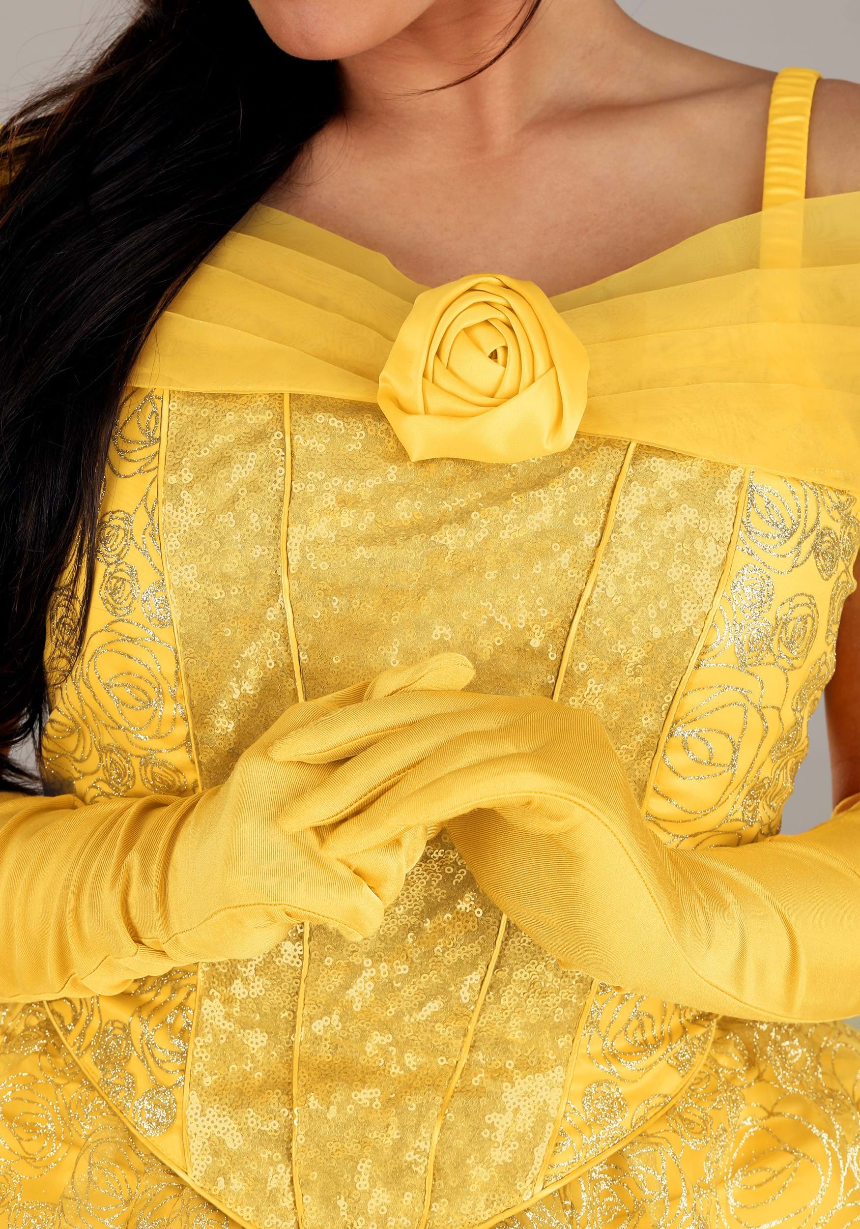 Premium Disney Belle Costume Dress for Women