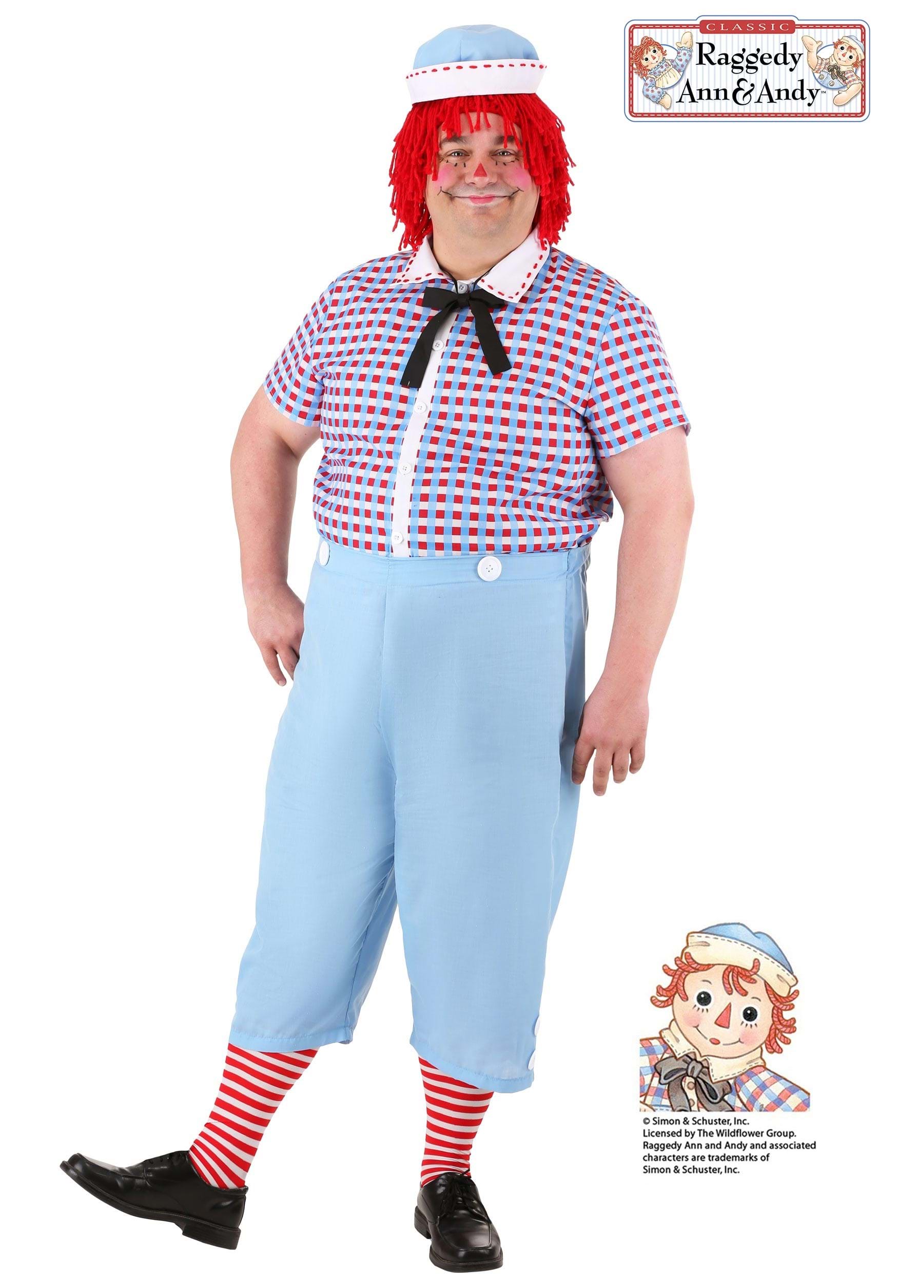 Men's Raggedy Andy Plus Size Costume