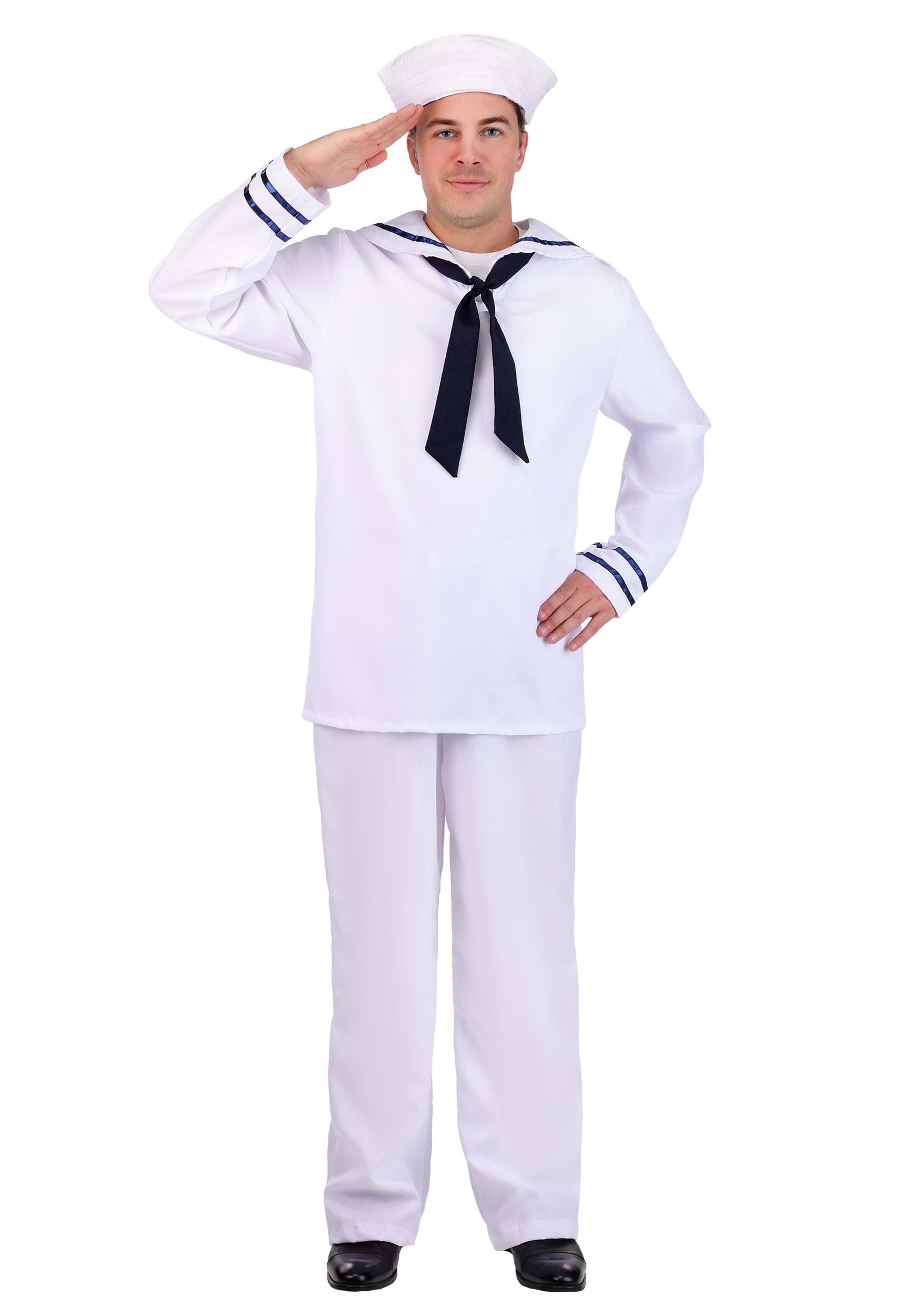 White Sailor Costume for Men 4 White Sailor Costume for Men