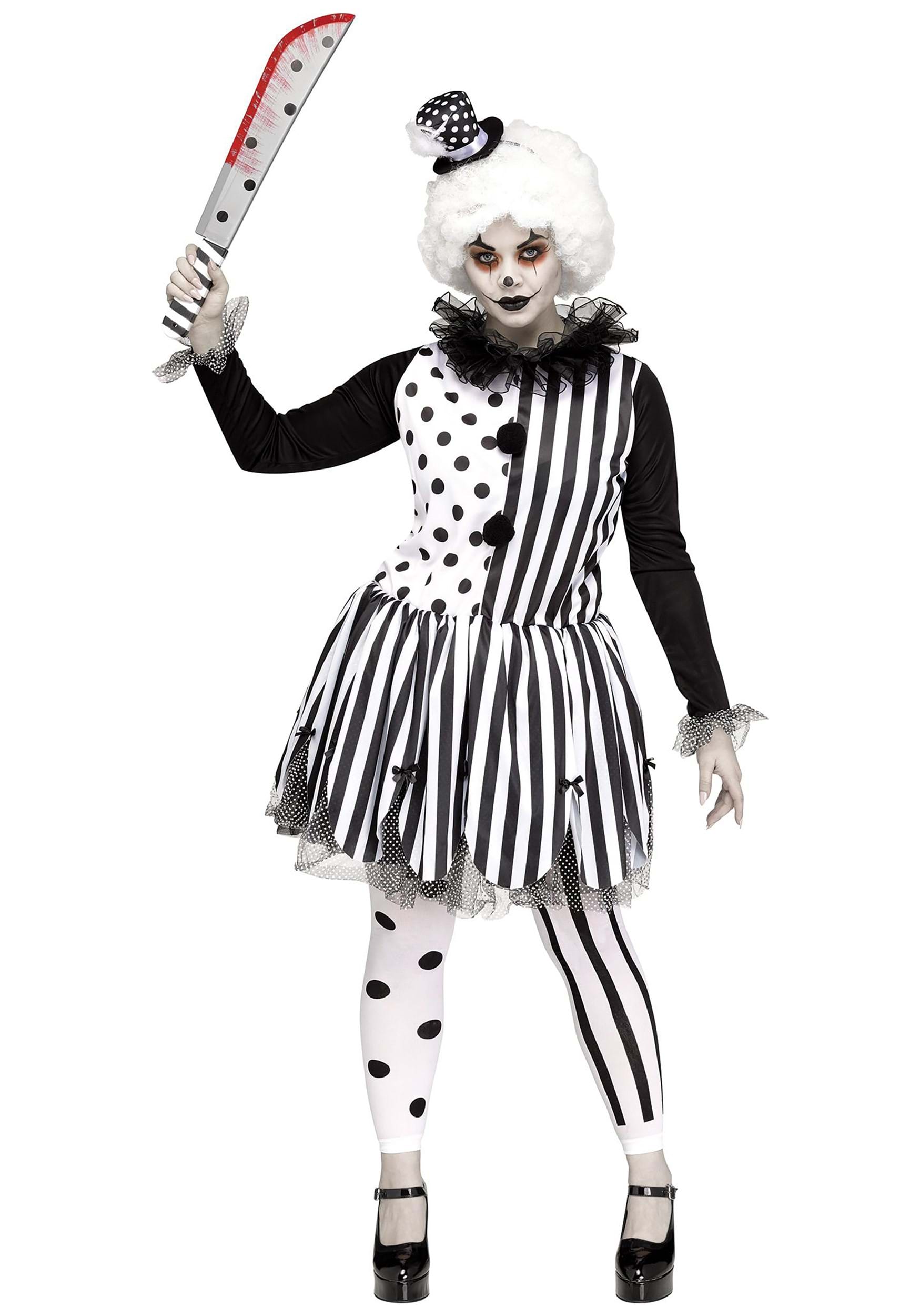 Plus Size Killer Clown Women's Costume 1 Plus Size Killer Clown Women's Costume