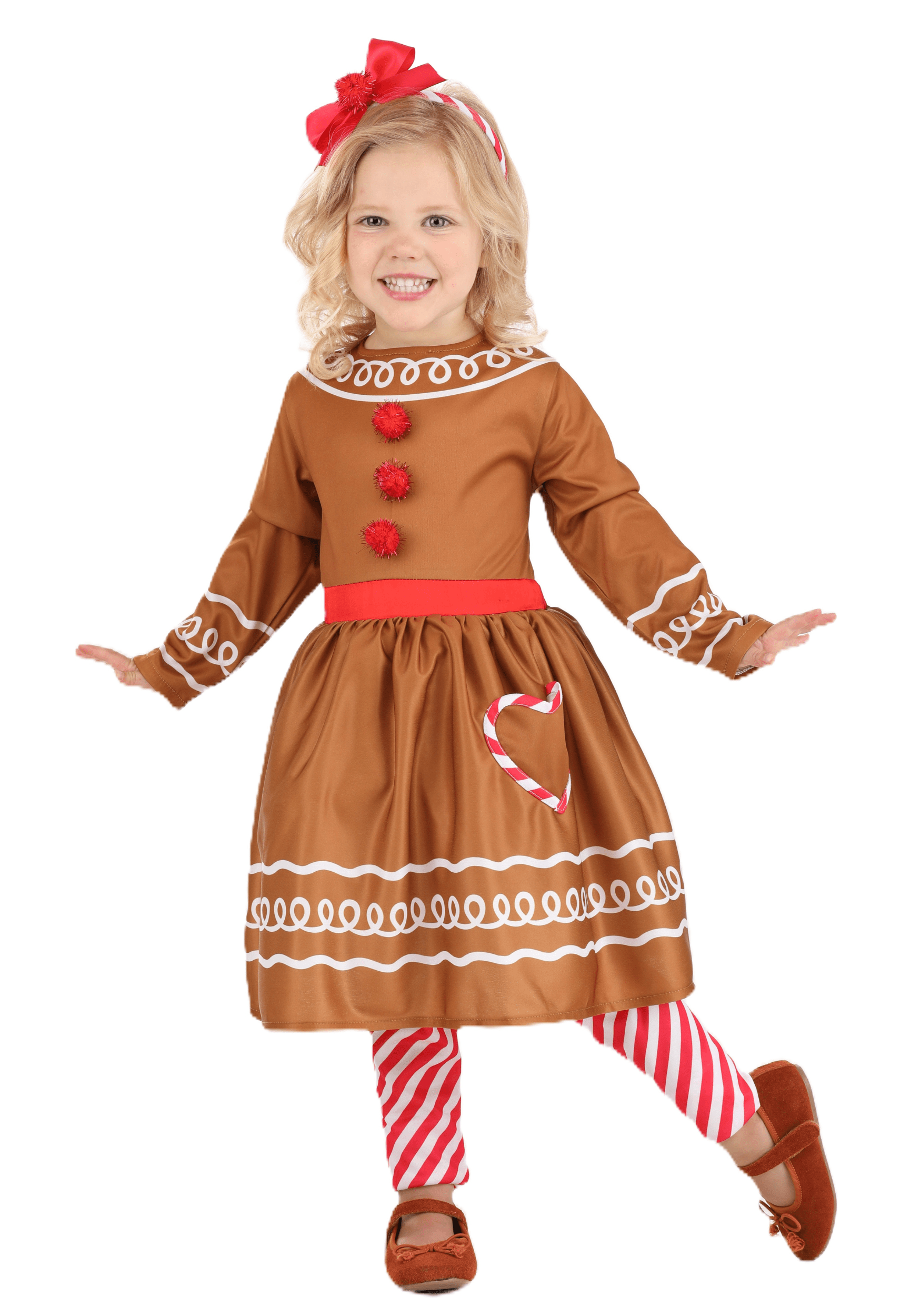 Toddler Girl's Gingerbread Costume Dress