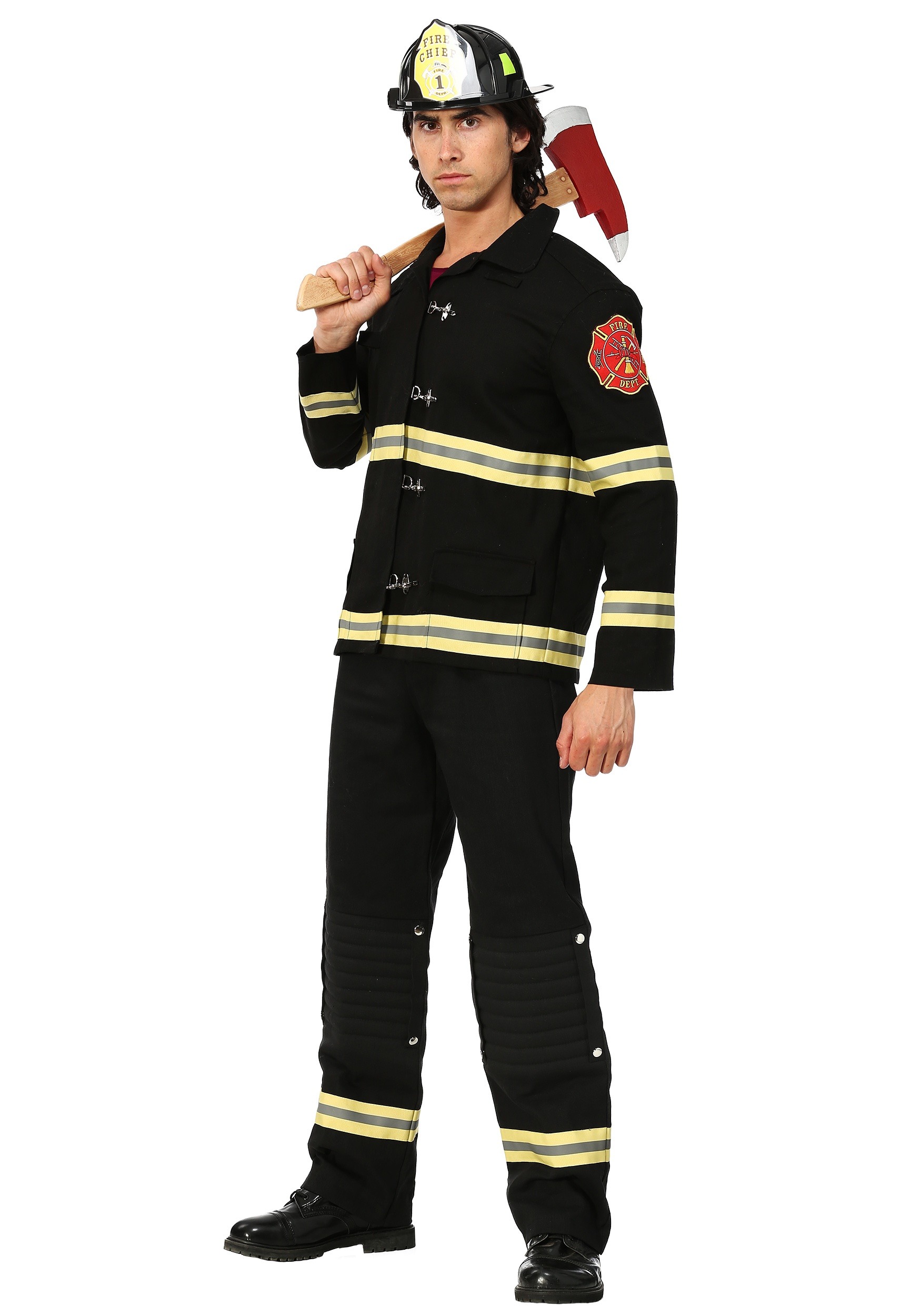 Black Uniform Adult Firefighter Costume