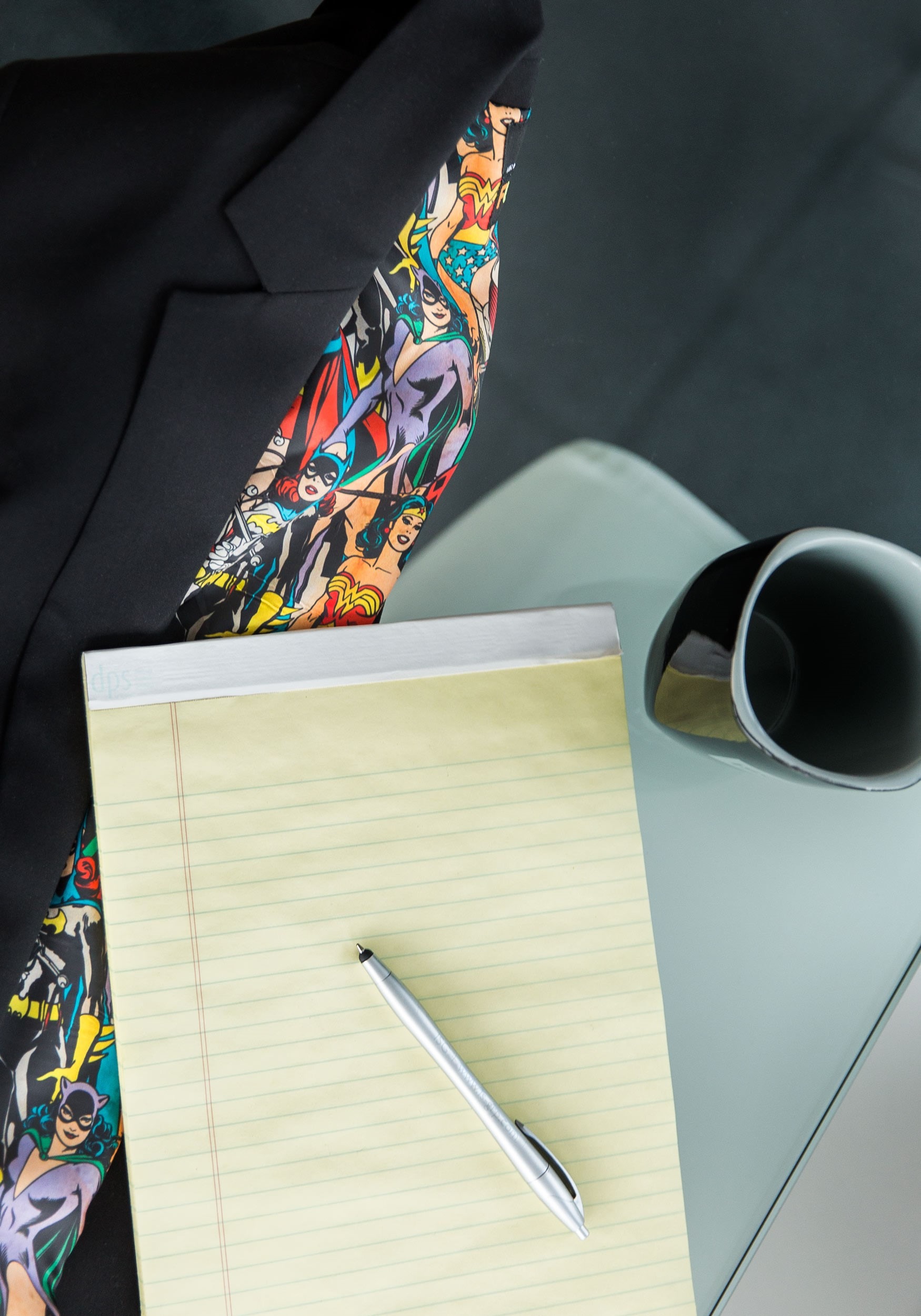 DC Comics Women's Vintage Print One-Button Blazer