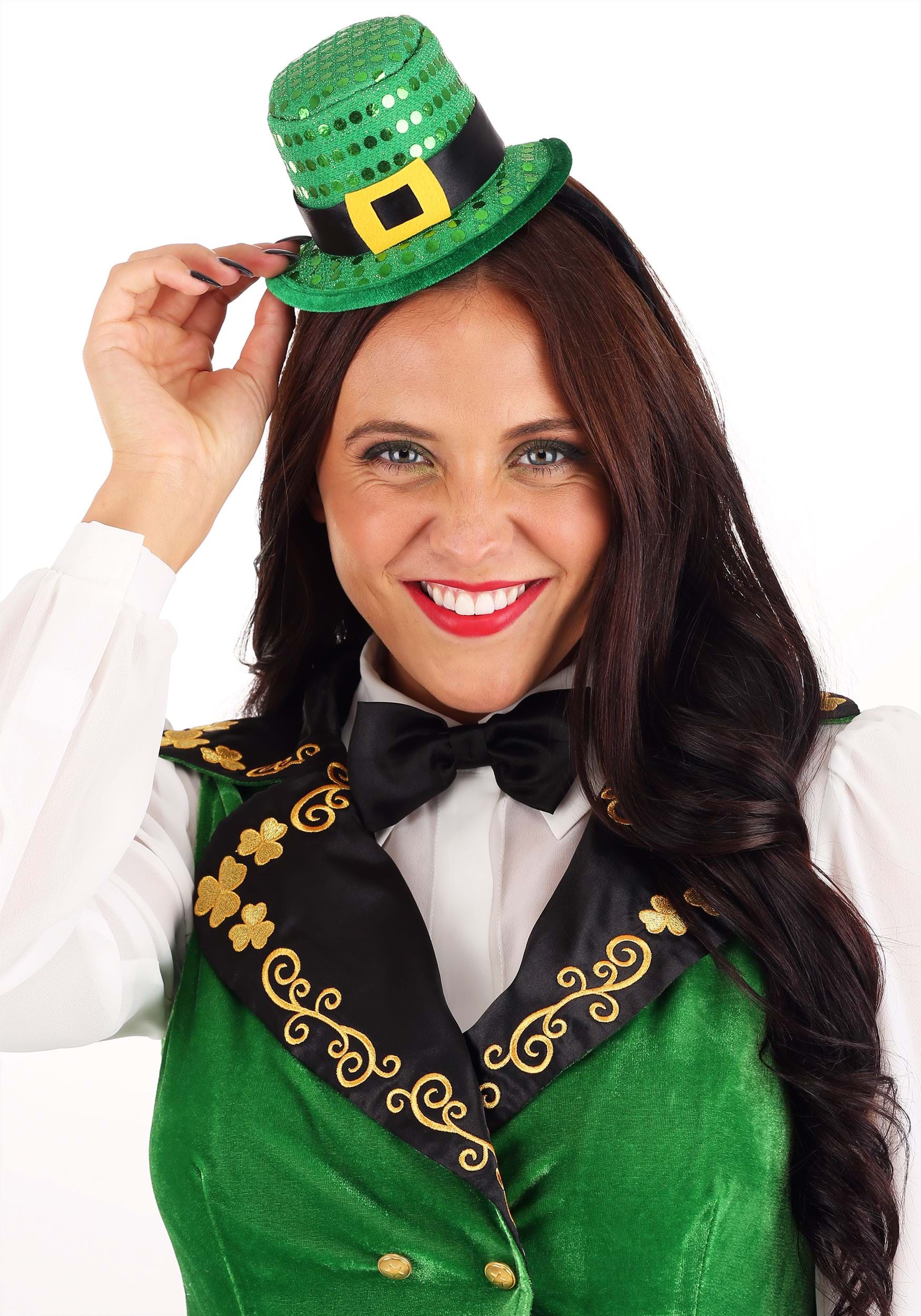 Sequin Mini Leprechaun Hat Costume Headband