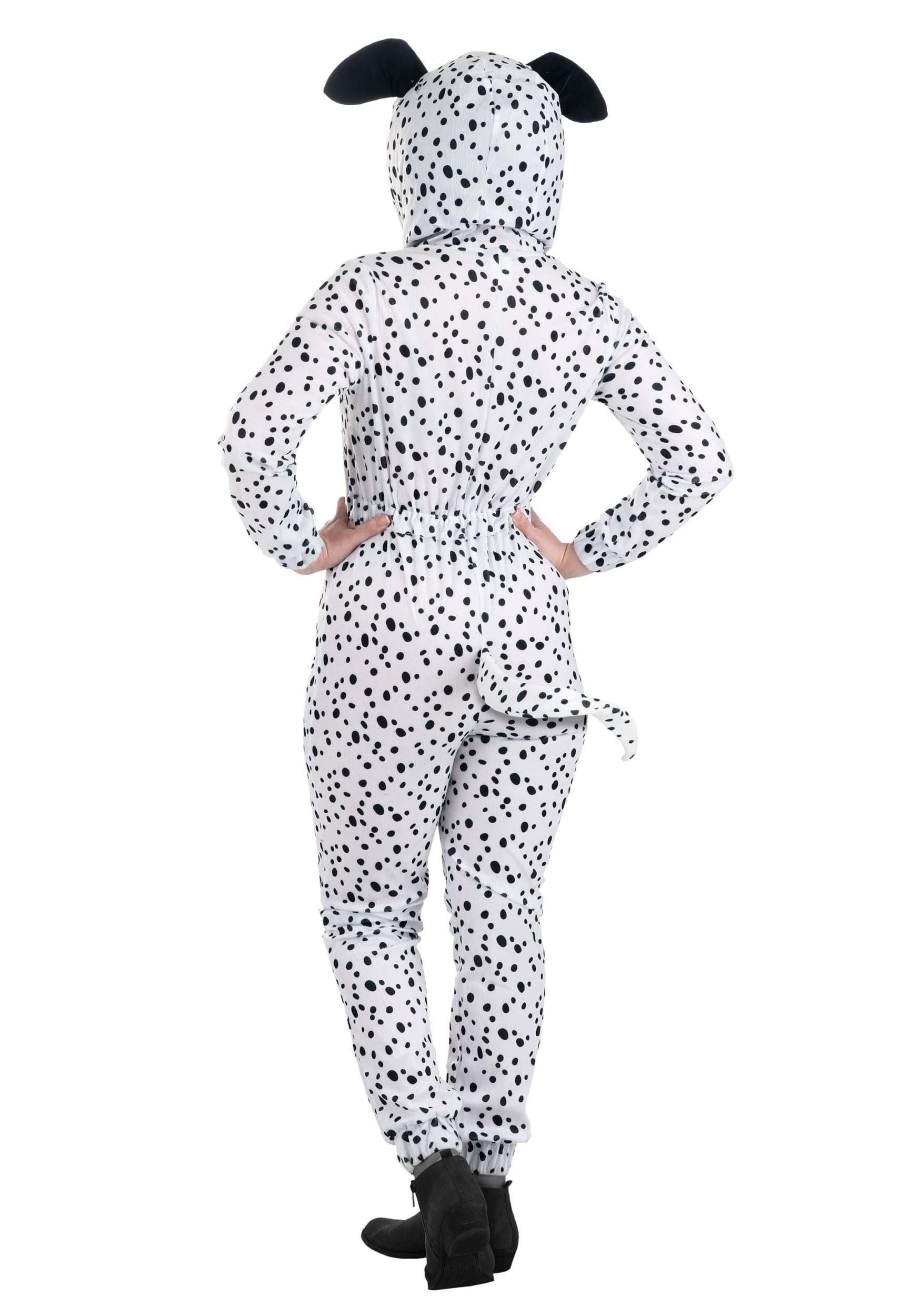 Women's Cozy Dalmatian Jumpsuit Costume