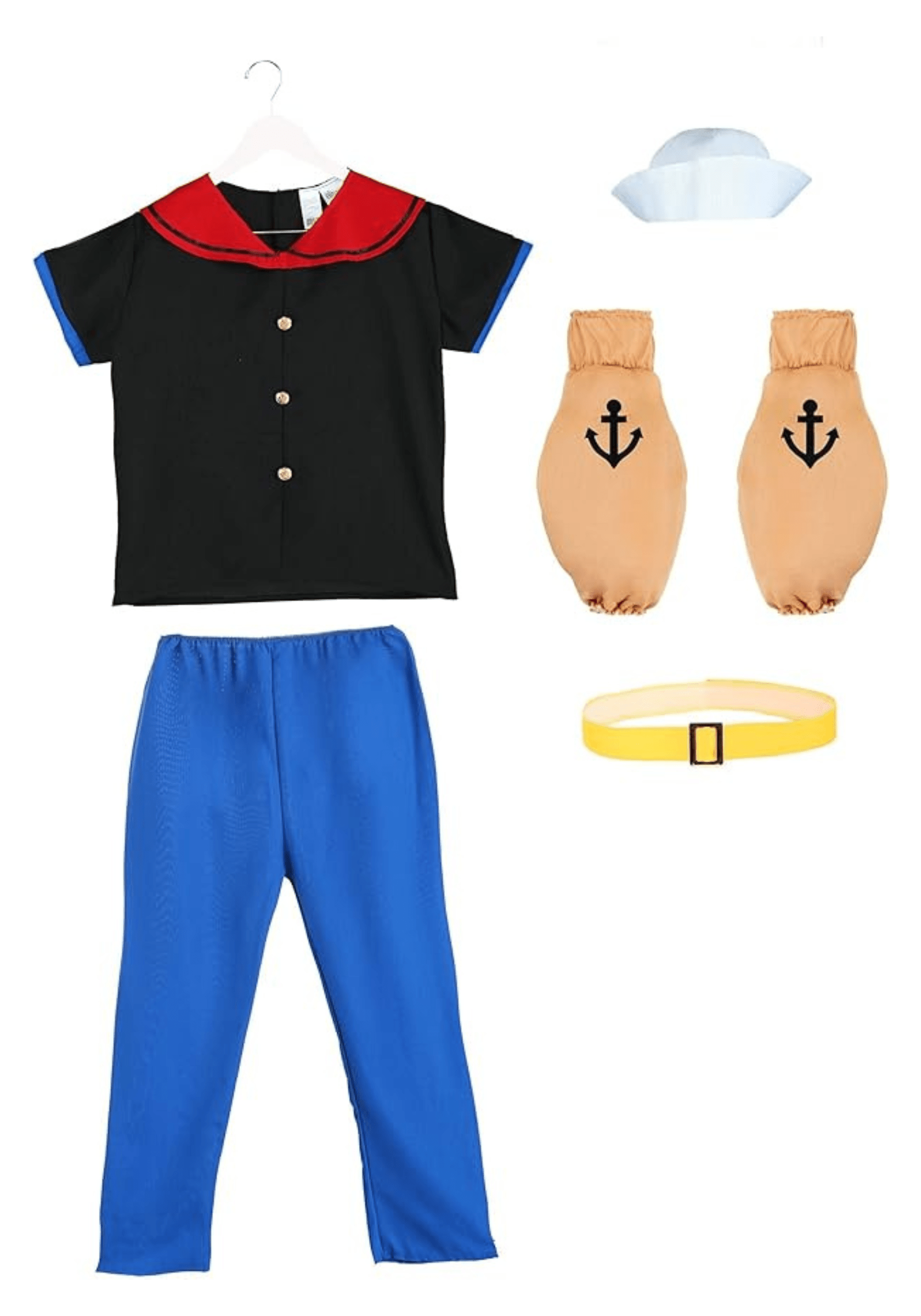 Men's Popeye the Sailor Man Plus Size Costume 3 Men's Popeye the Sailor Man Plus Size Costume