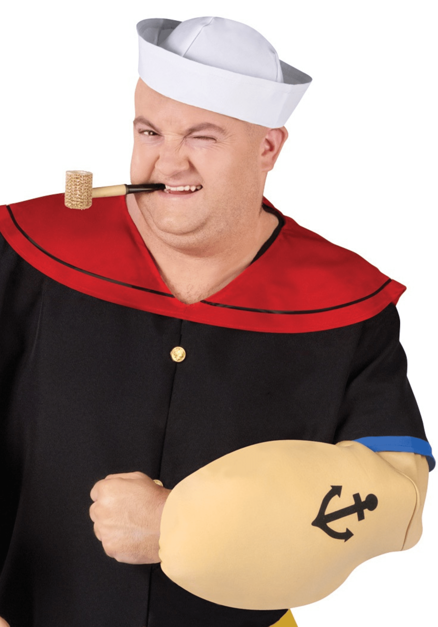 Men's Popeye the Sailor Man Plus Size Costume 5 Men's Popeye the Sailor Man Plus Size Costume