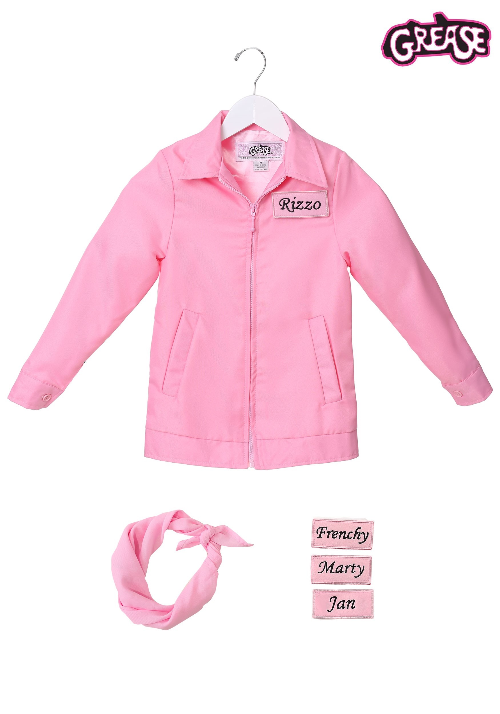 Kid's Authentic Pink Ladies Jacket Costume 3 Kid's Authentic Pink Ladies Jacket Costume