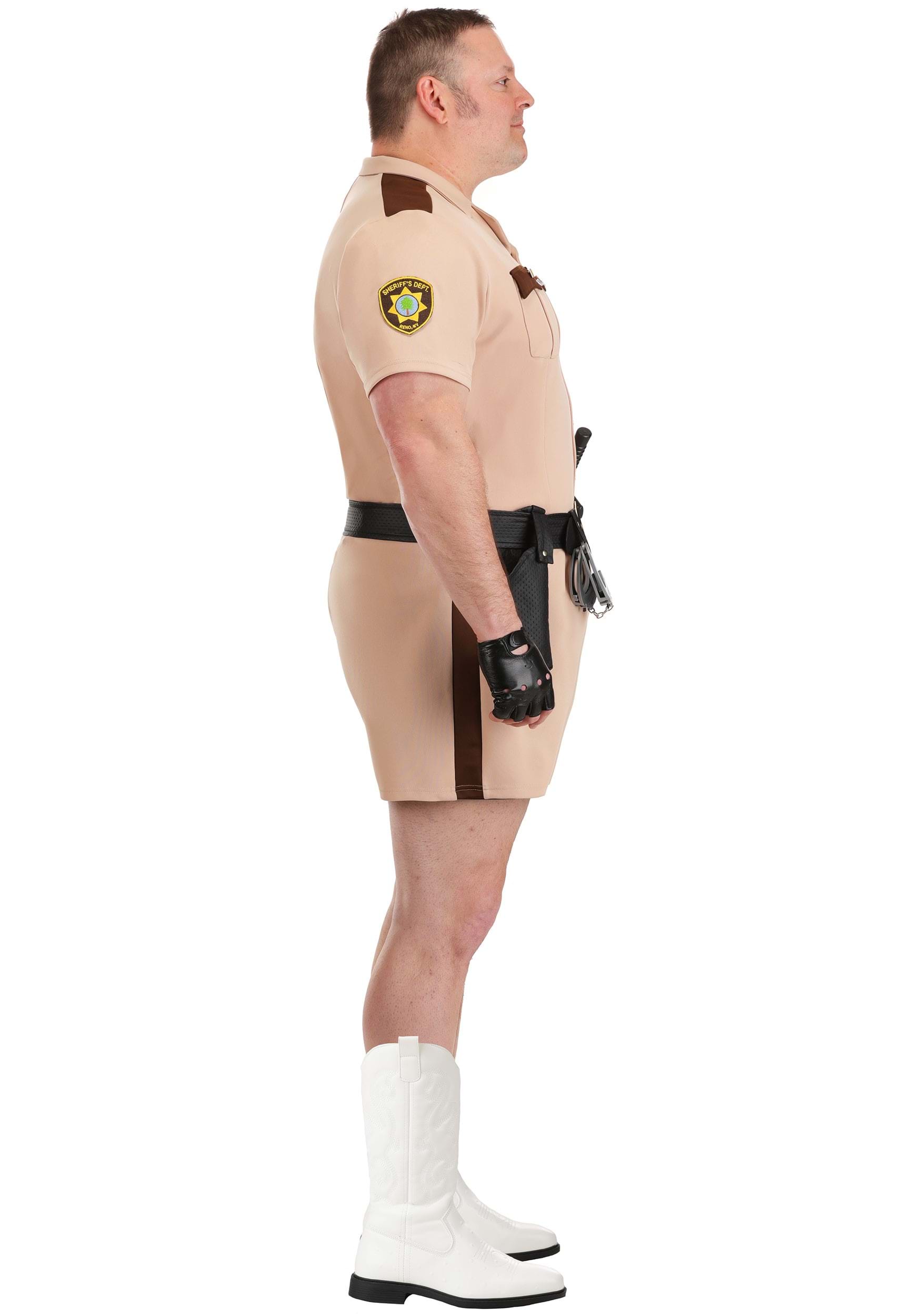 Men's Plus Size Deluxe Reno 911 Lt. Dangle Costume 4 Men's Plus Size Deluxe Reno 911 Lt. Dangle Costume