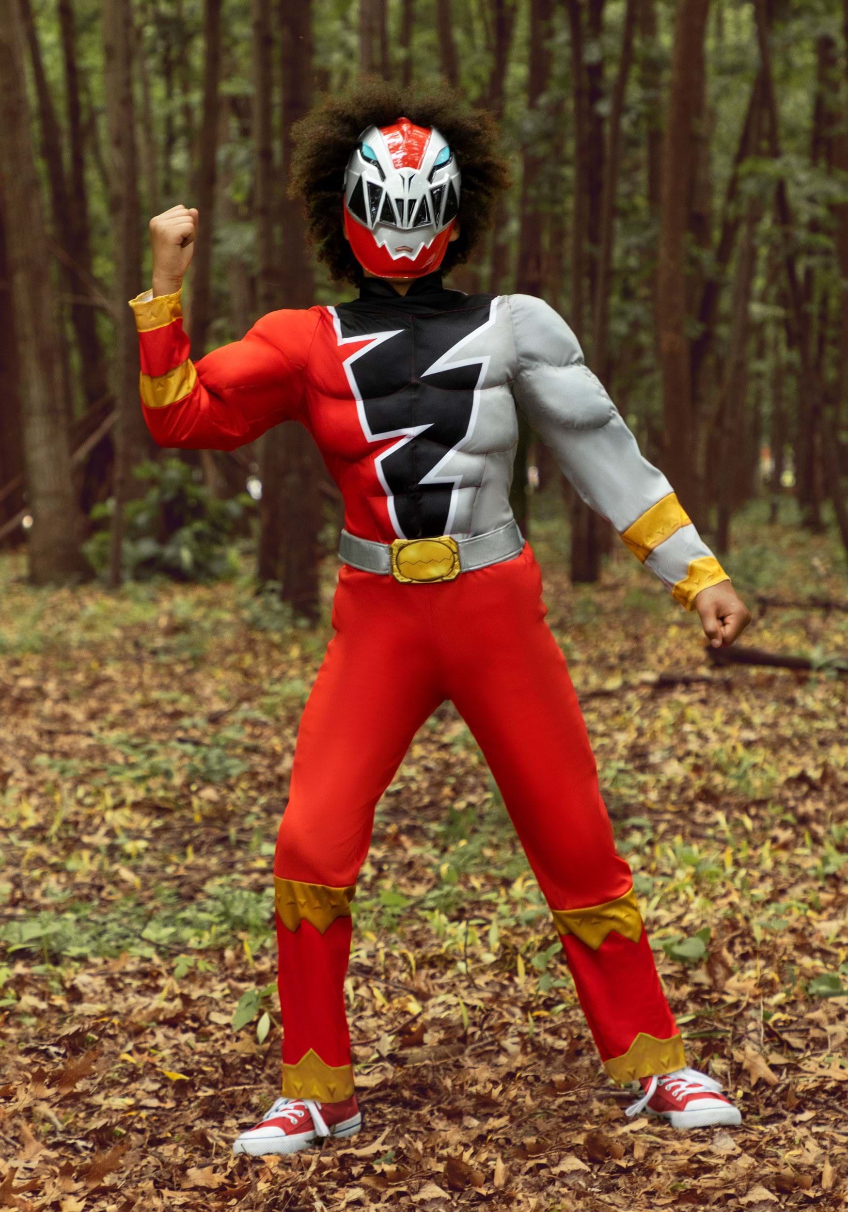 Power Rangers Kid's Dino Fury Red Ranger Costume 1 Power Rangers Kid's Dino Fury Red Ranger Costume