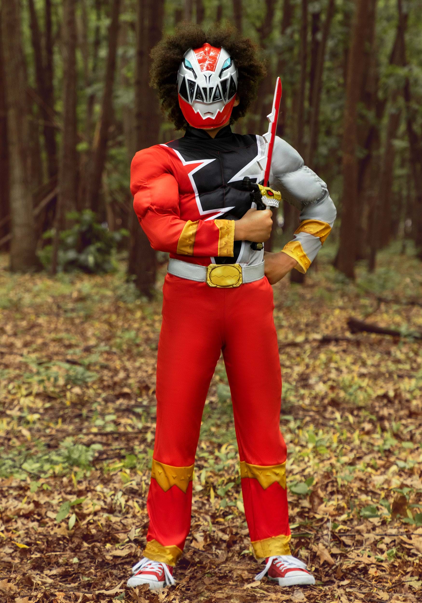 Power Rangers Kid's Dino Fury Red Ranger Costume 2 Power Rangers Kid's Dino Fury Red Ranger Costume