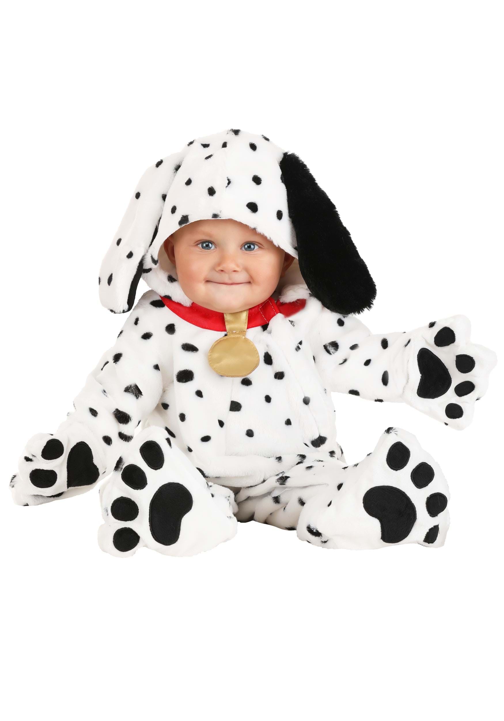 Plush Dalmatian Puppy Jumpsuit Infant Costume 1 Plush Dalmatian Puppy Jumpsuit Infant Costume