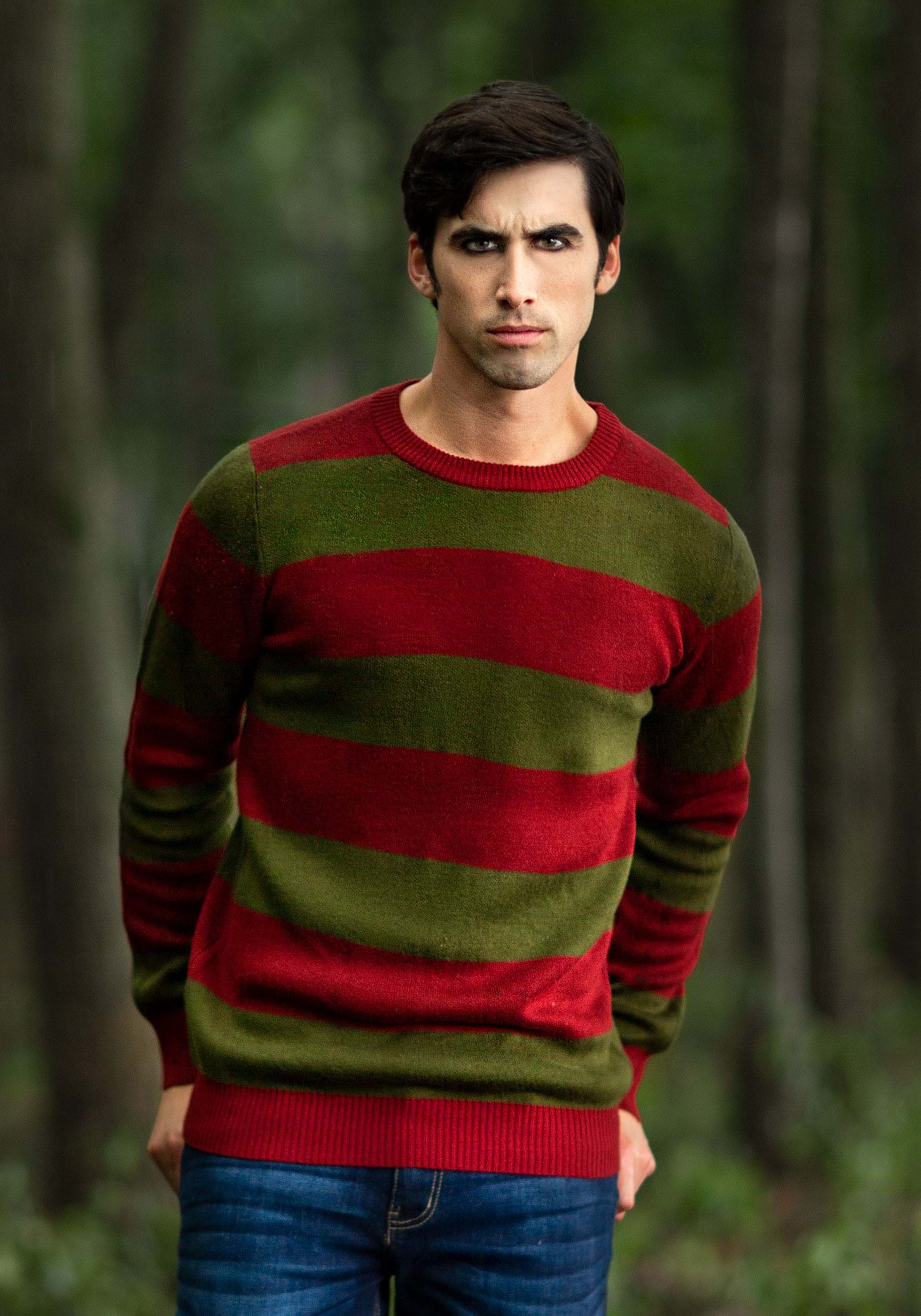 Striped Nightmare on Elm Street Freddy Sweater 10 Striped Nightmare on Elm Street Freddy Sweater