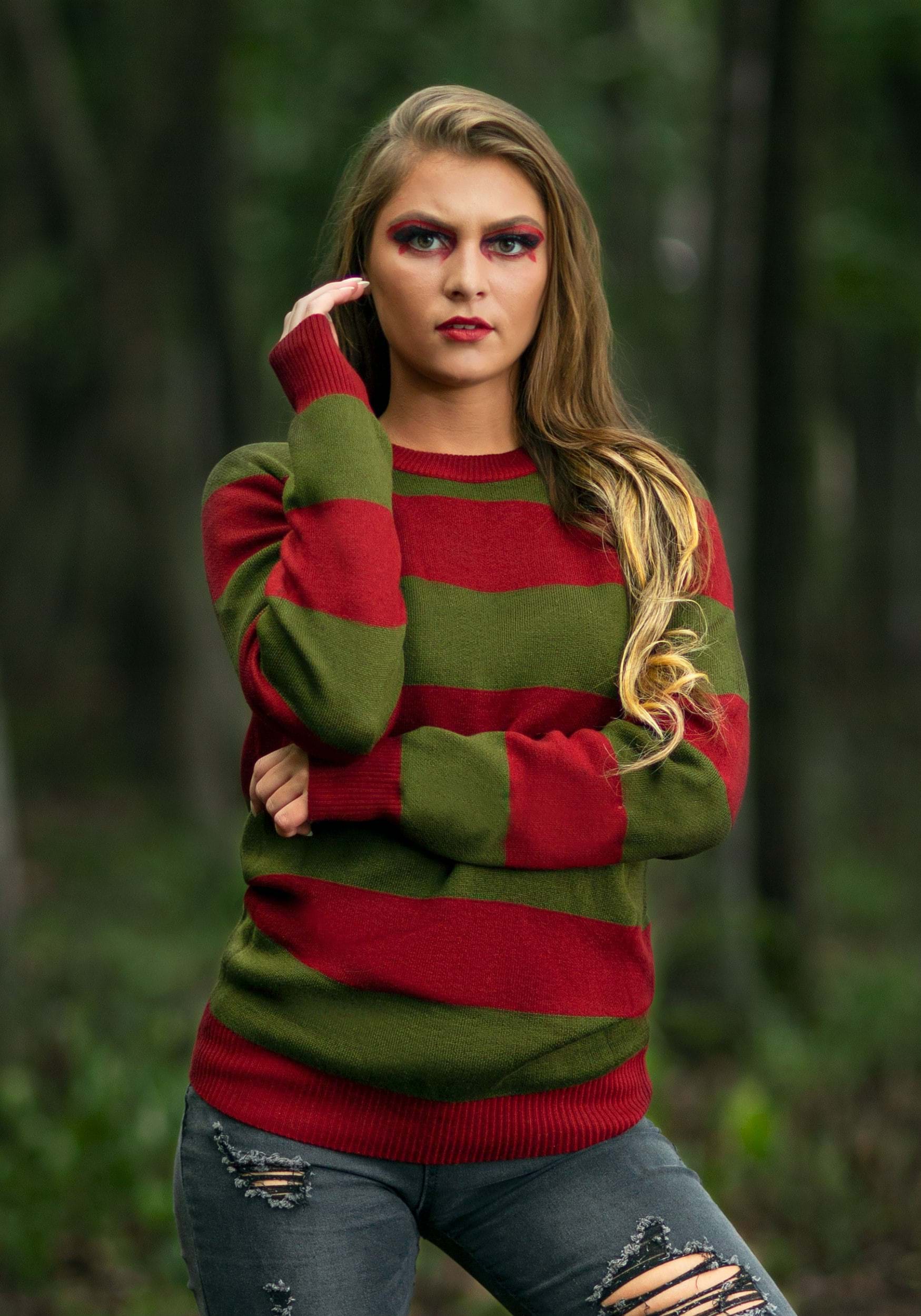 Striped Nightmare on Elm Street Freddy Sweater 12 Striped Nightmare on Elm Street Freddy Sweater