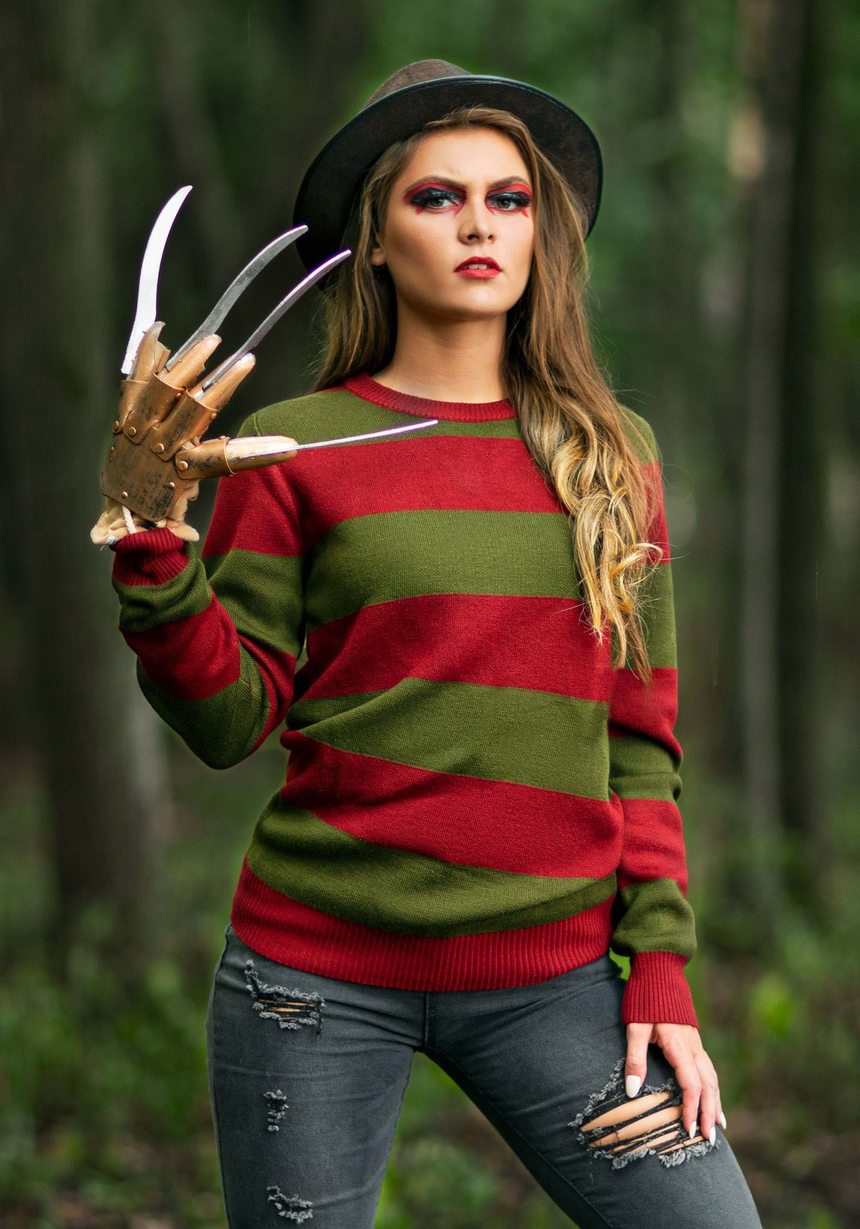 Striped Nightmare on Elm Street Freddy Sweater 13 Striped Nightmare on Elm Street Freddy Sweater