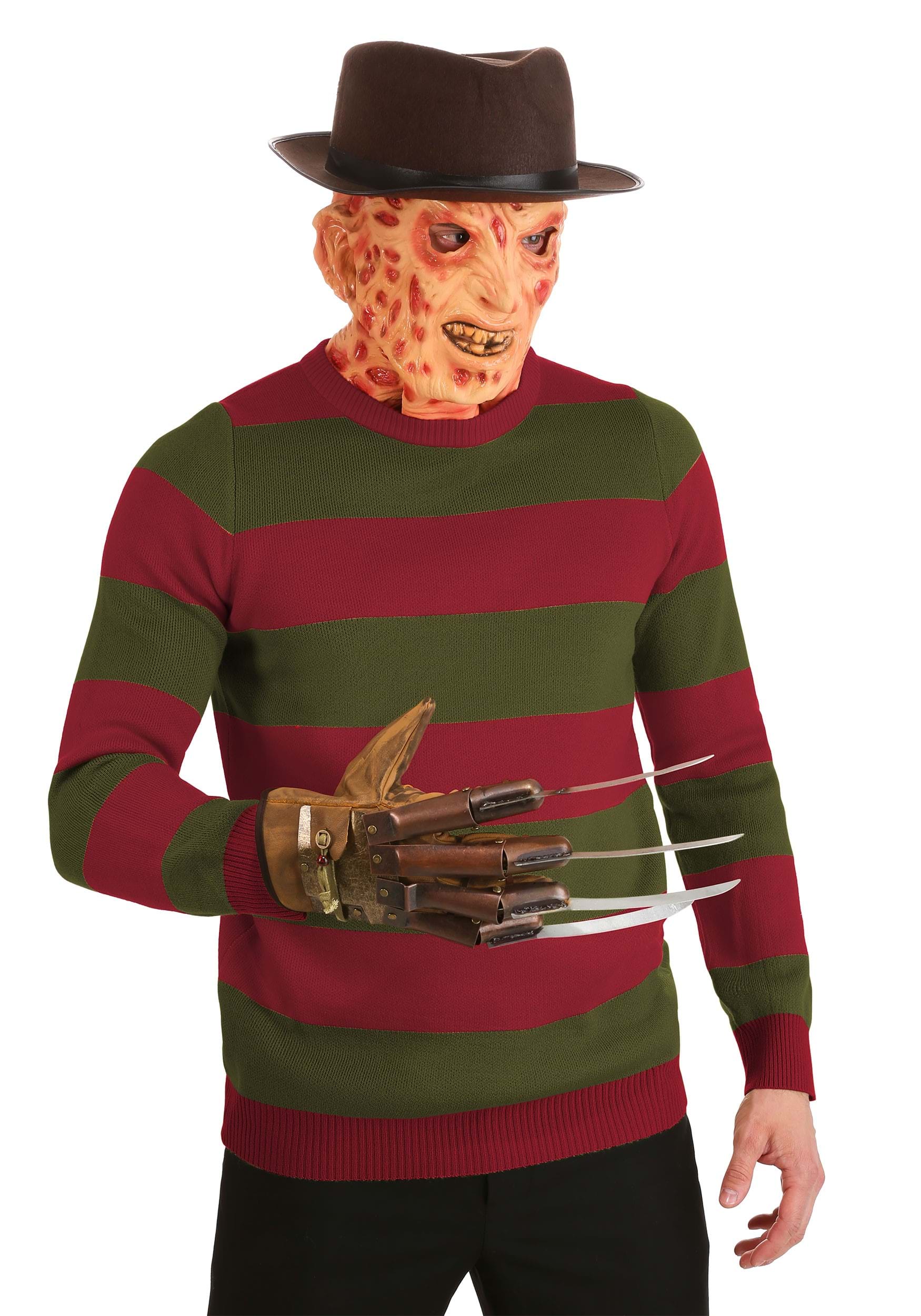Striped Nightmare on Elm Street Freddy Sweater 14 Striped Nightmare on Elm Street Freddy Sweater