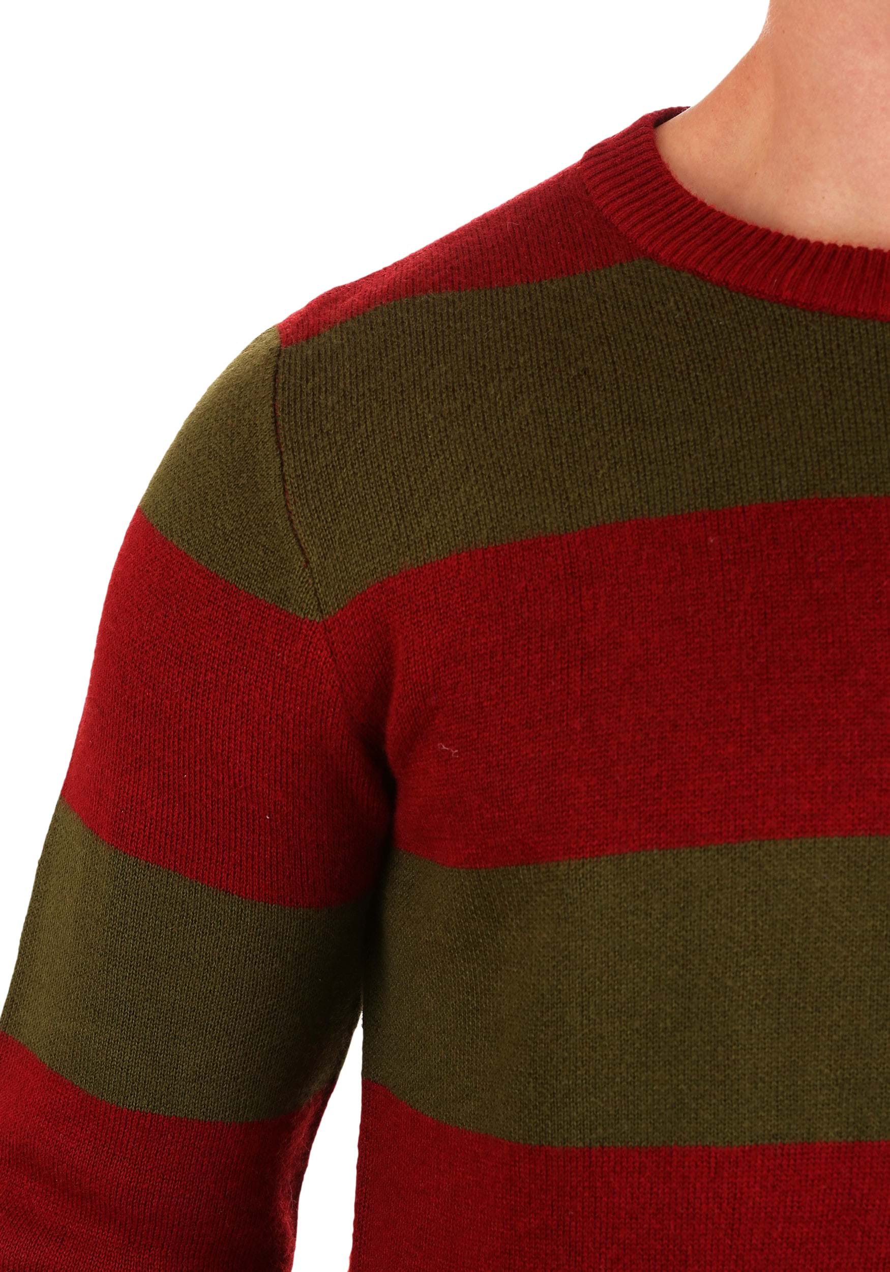 Striped Nightmare on Elm Street Freddy Sweater 4 Striped Nightmare on Elm Street Freddy Sweater
