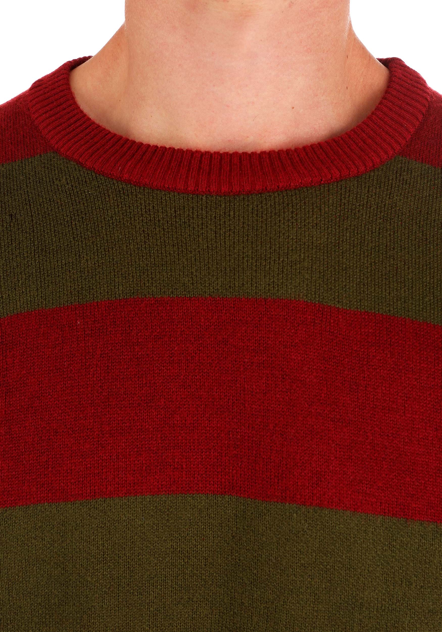 Striped Nightmare on Elm Street Freddy Sweater 5 Striped Nightmare on Elm Street Freddy Sweater