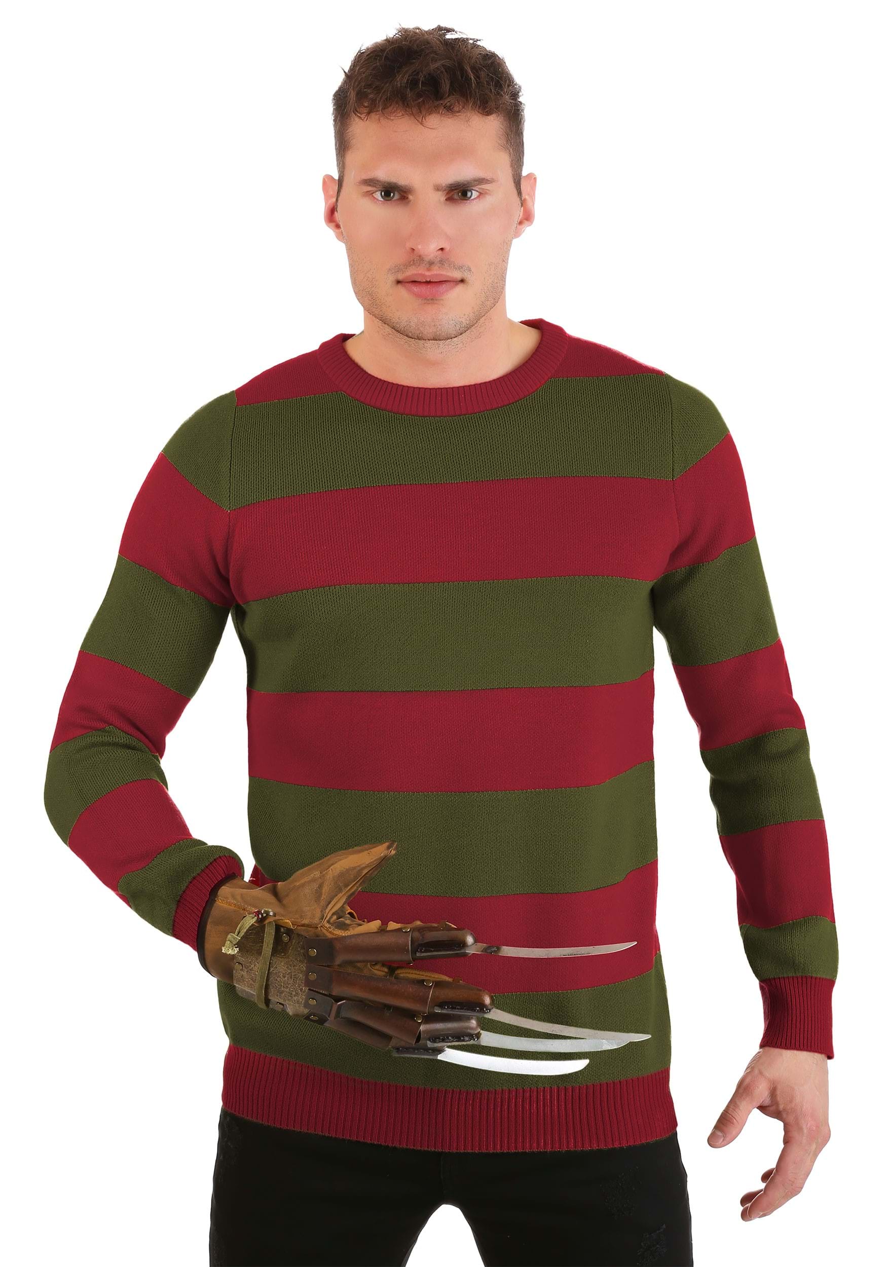 Striped Nightmare on Elm Street Freddy Sweater 8 Striped Nightmare on Elm Street Freddy Sweater
