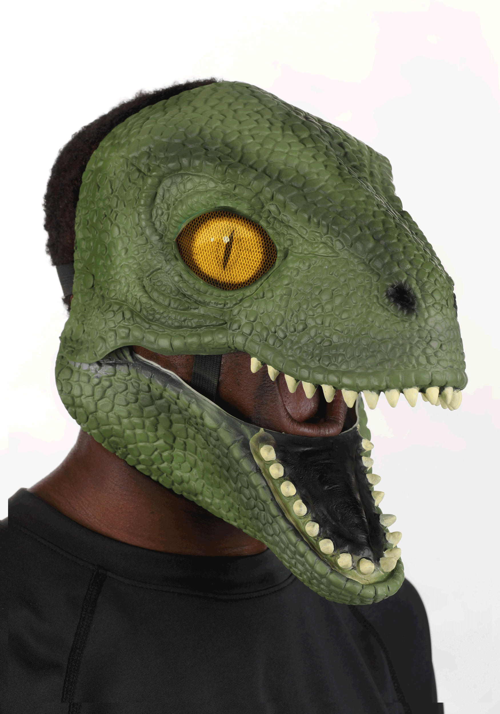 Green Dinosaur Costume Mouth Mover Mask 2 Green Dinosaur Costume Mouth Mover Mask