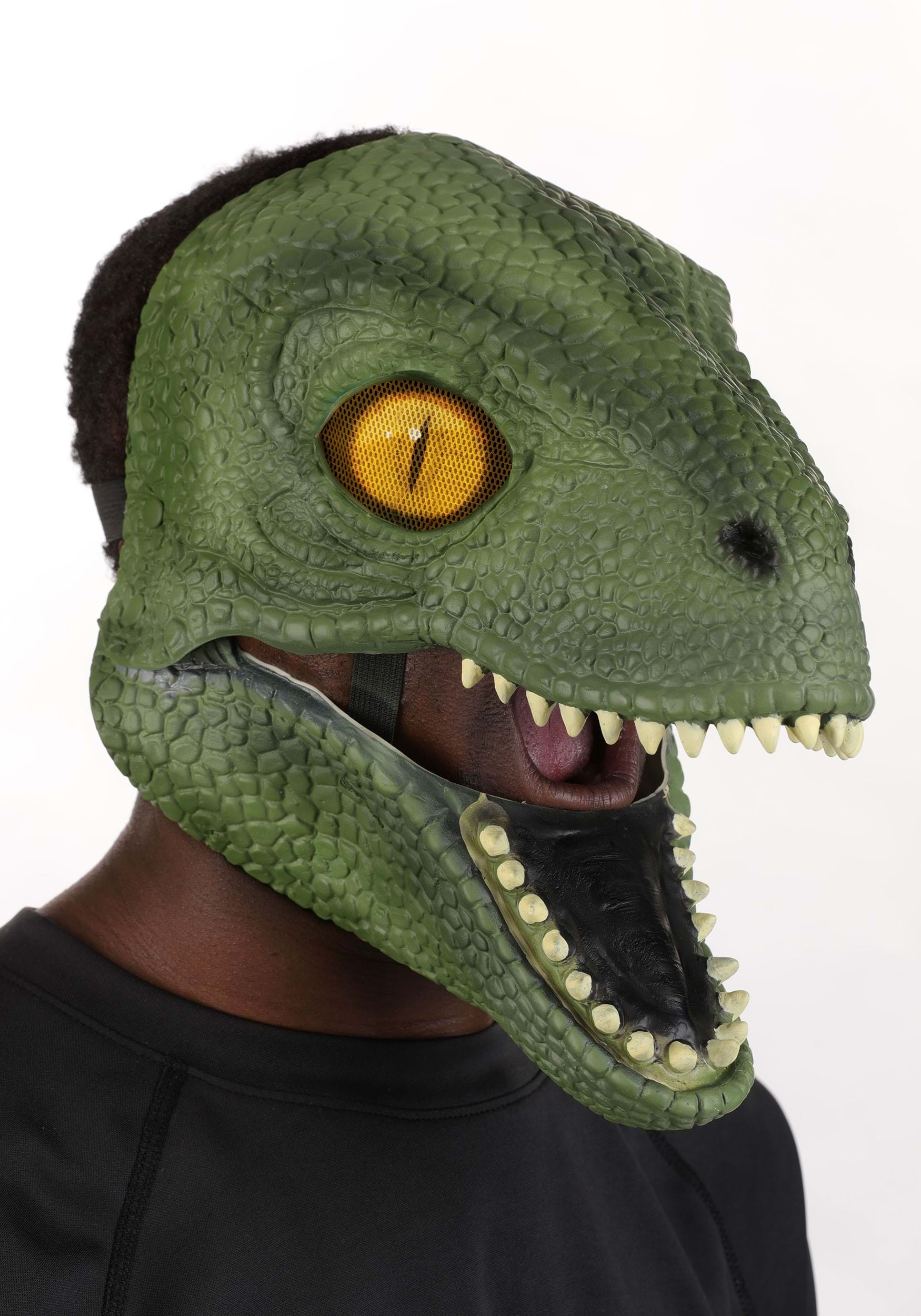 Green Dinosaur Costume Mouth Mover Mask 3 Green Dinosaur Costume Mouth Mover Mask