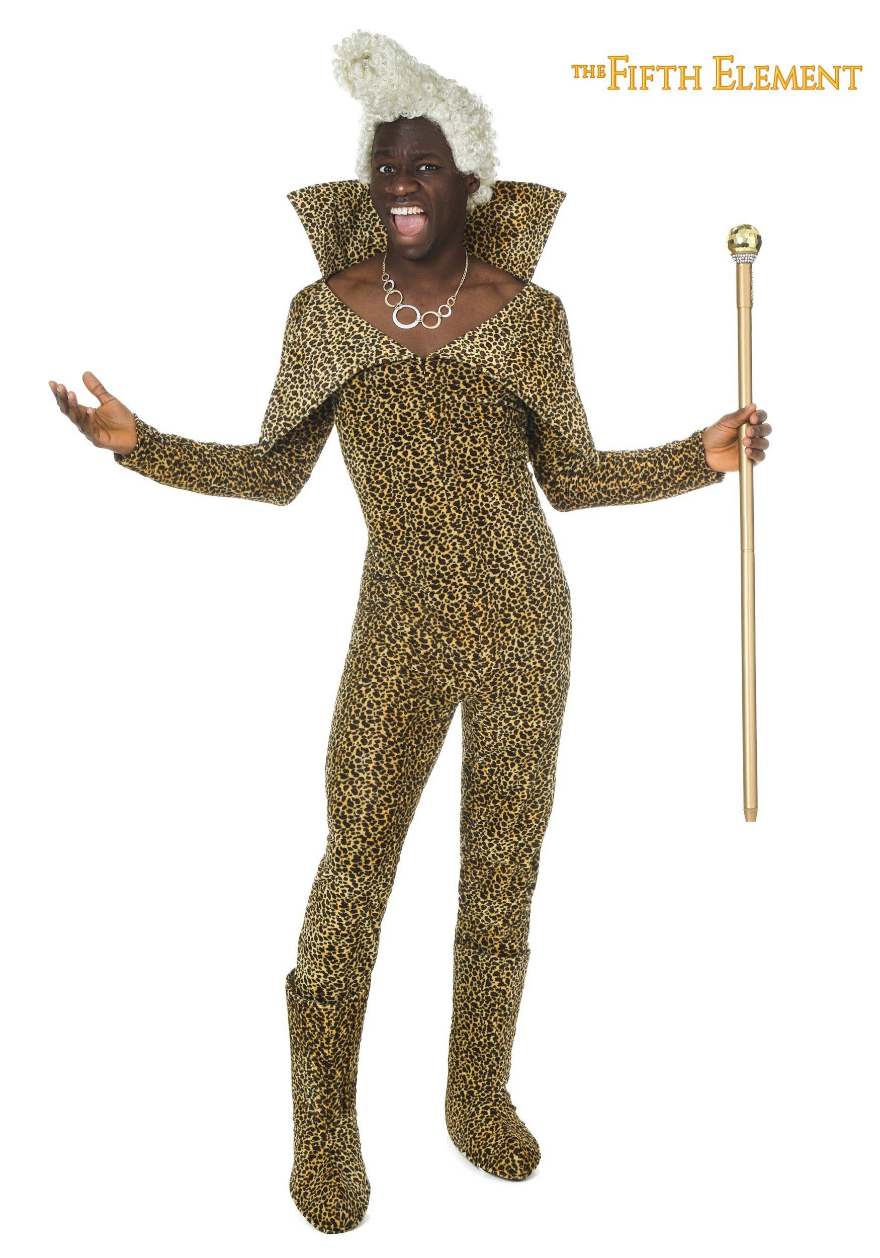 5th Element Ruby Rhod Men's Costume with Wig