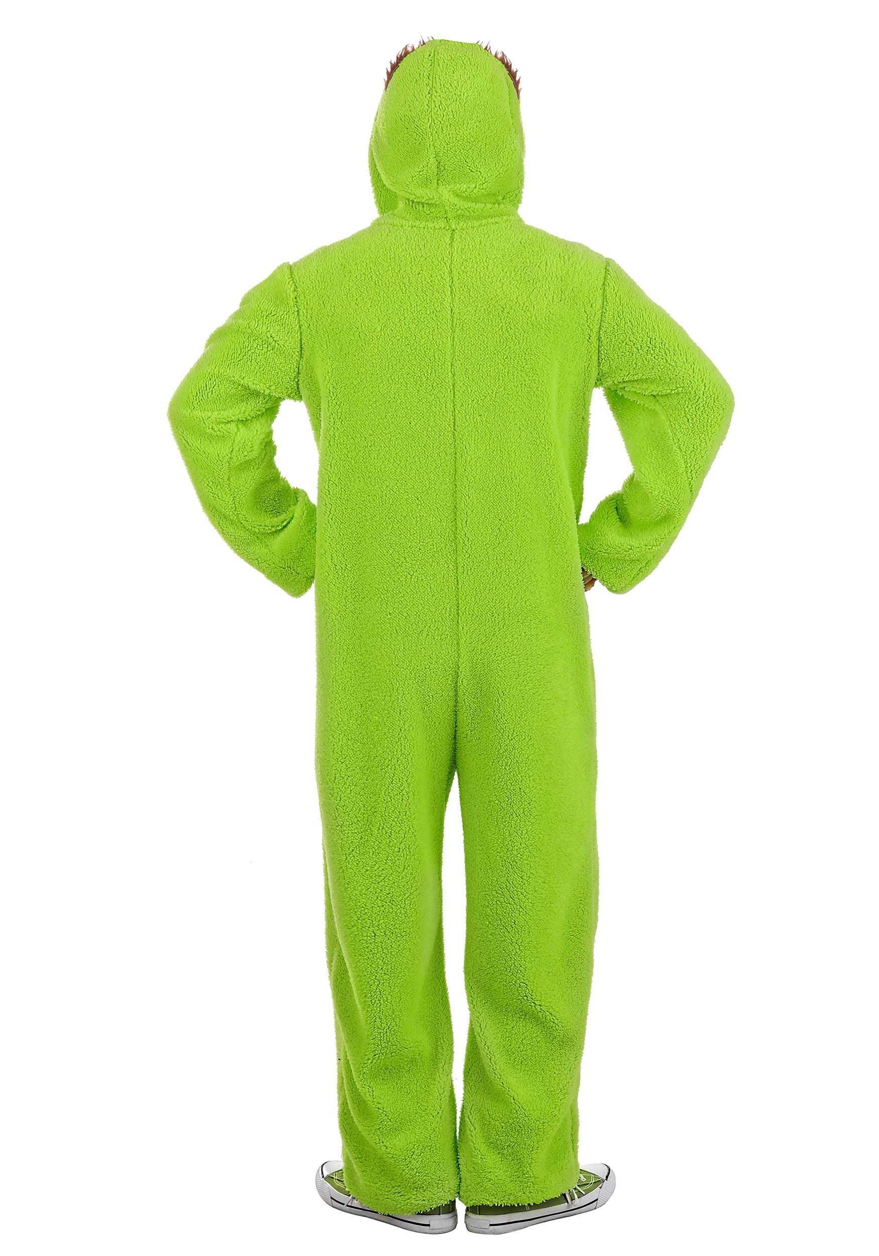 Adult Sesame Street Oscar the Grouch Jumpsuit Costume 2 Adult Sesame Street Oscar the Grouch Jumpsuit Costume