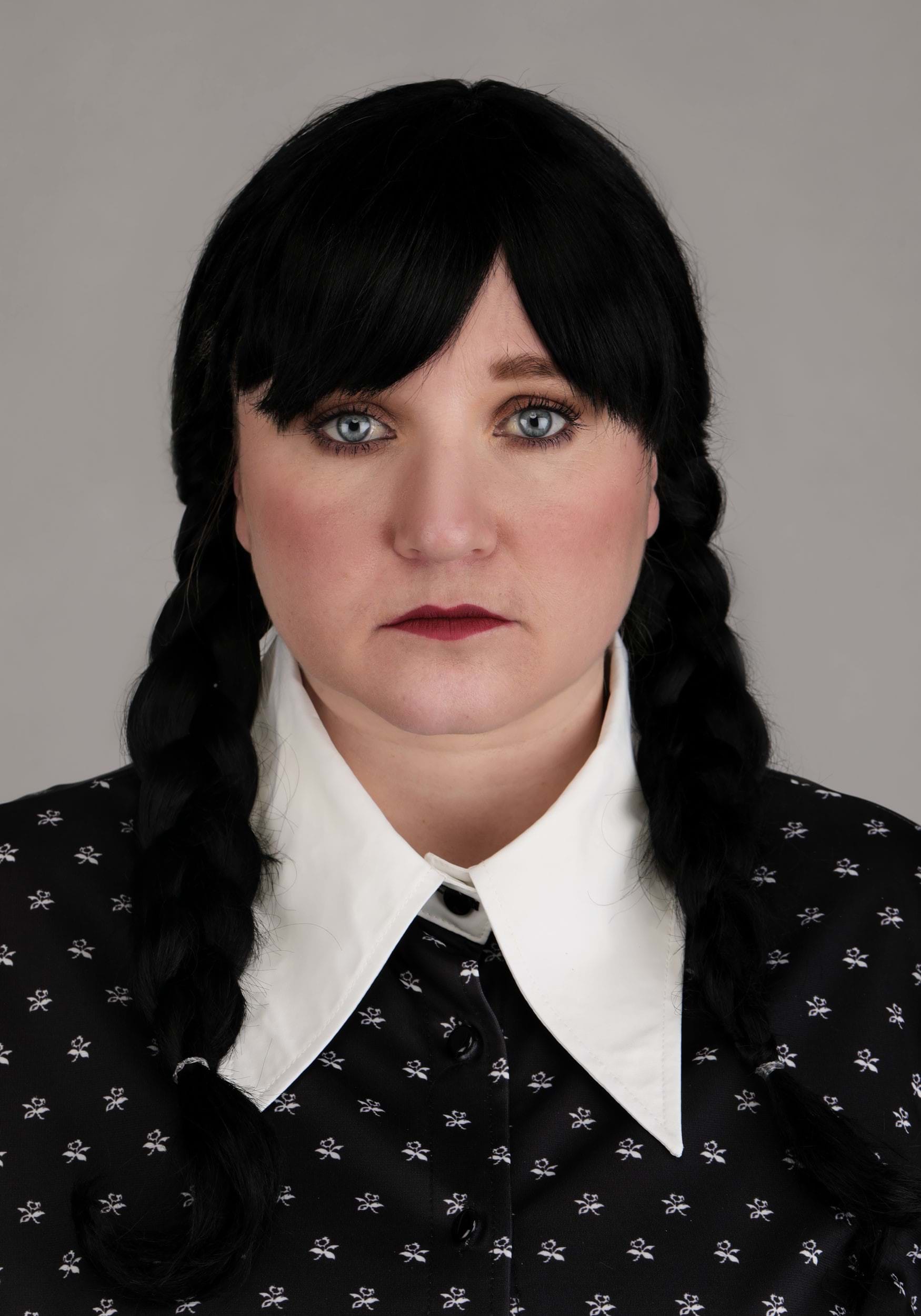 Women's Plus Size Wednesday Addams Polka Dot Costume Dress