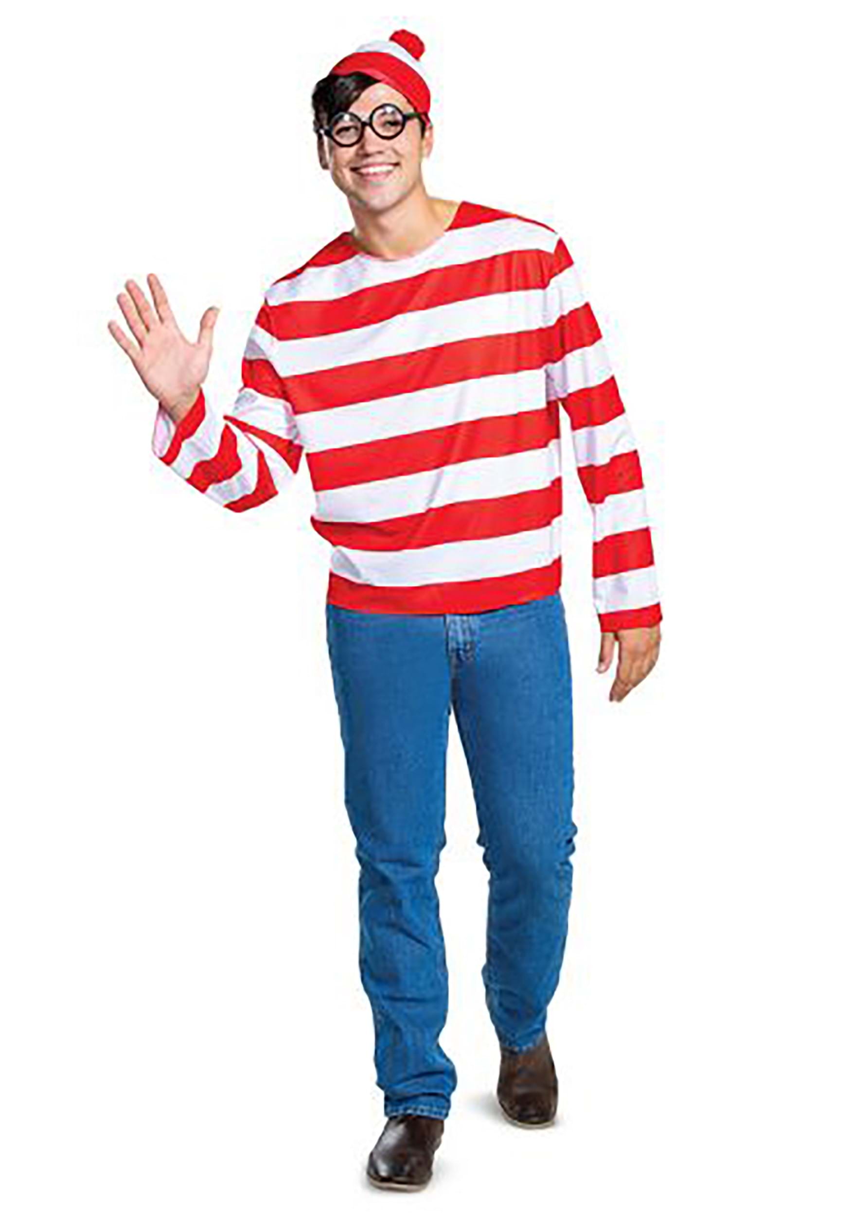 Where's Waldo Adult Classic Waldo Costume for men