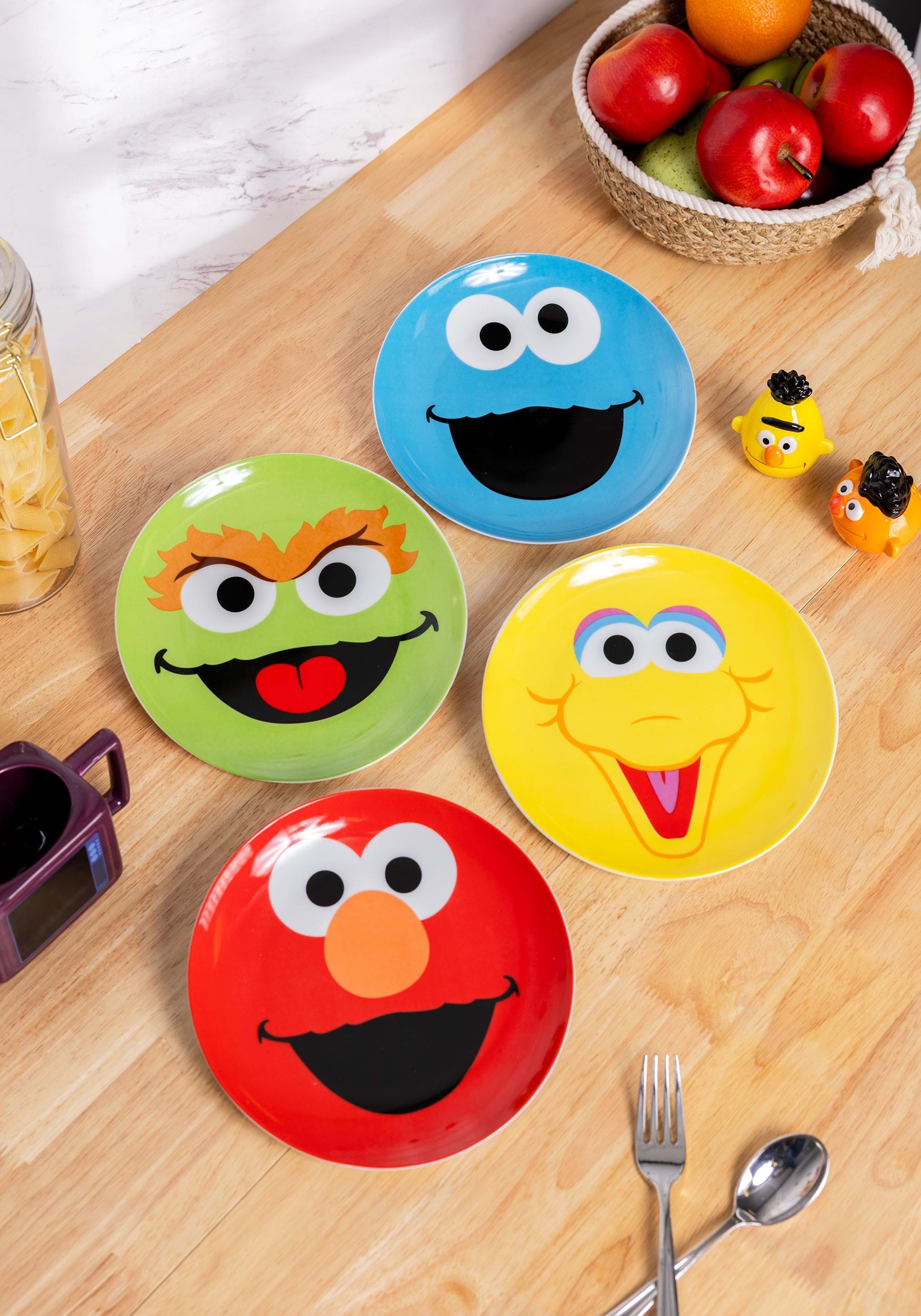 Set of 4 Sesame Street Plate Set