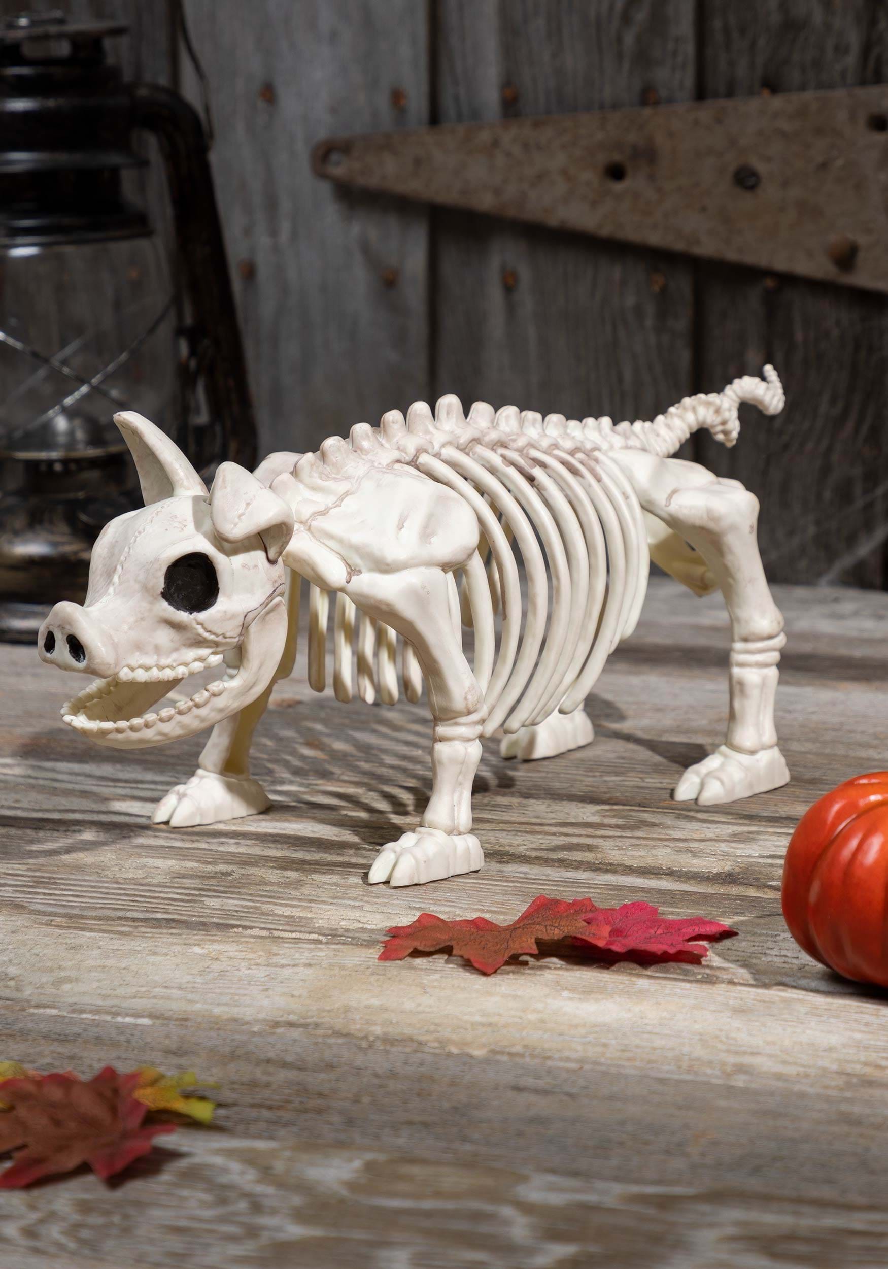 14.75-Inch Pig Bonez Skeleton Decoration