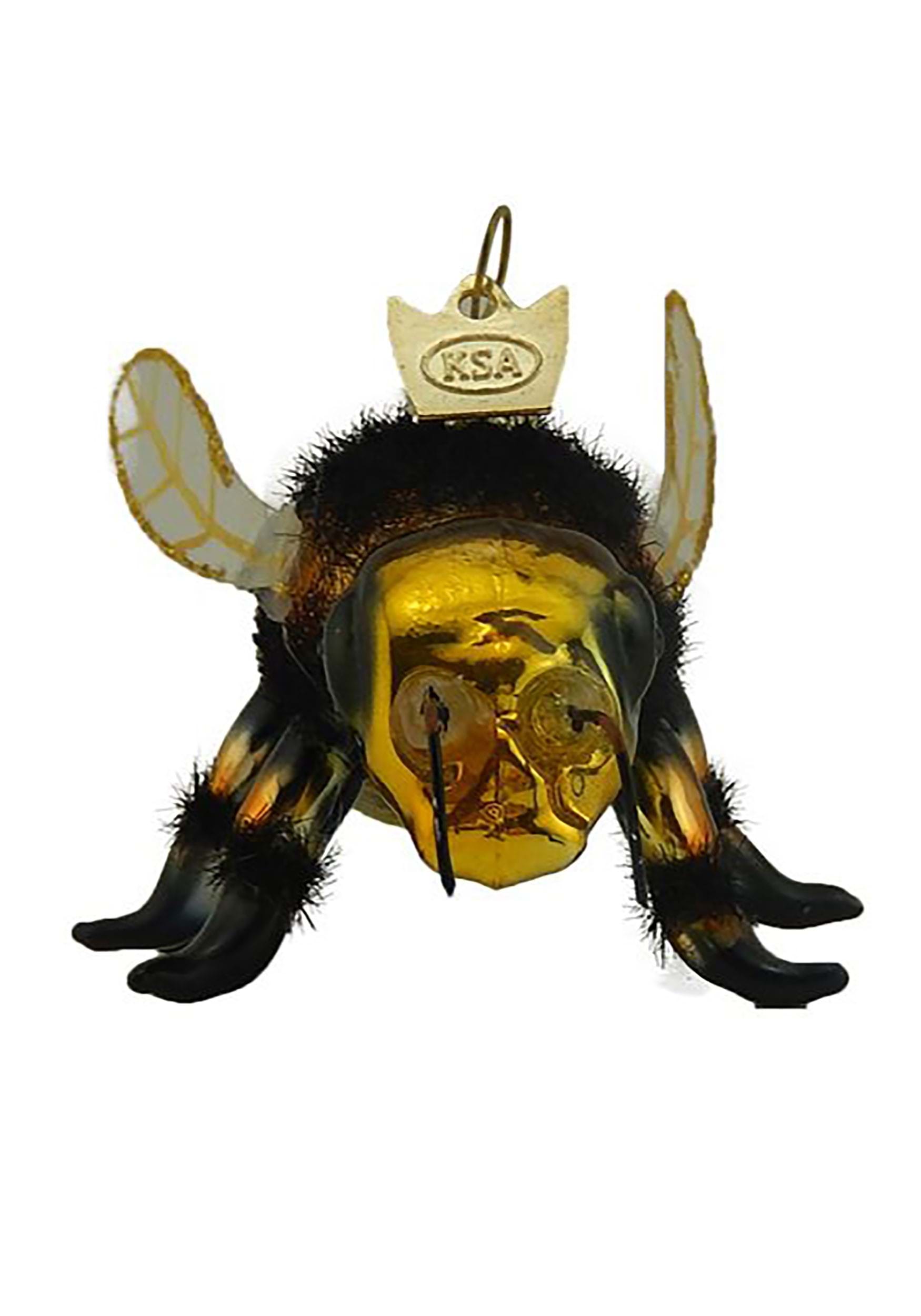 Glass Honey Bee Noble Gems Ornament 2 Glass Honey Bee Noble Gems Ornament