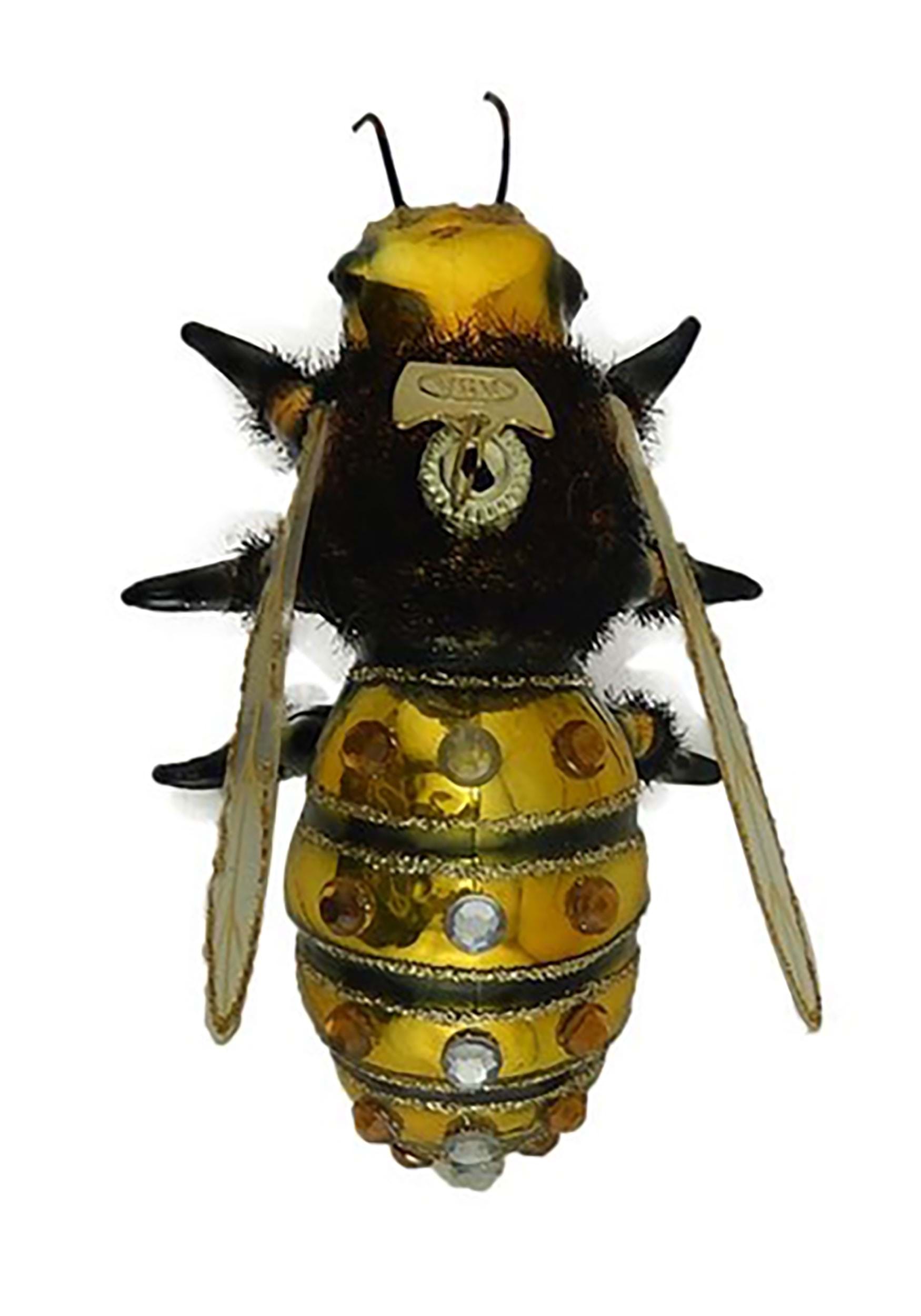 Glass Honey Bee Noble Gems Ornament 3 Glass Honey Bee Noble Gems Ornament