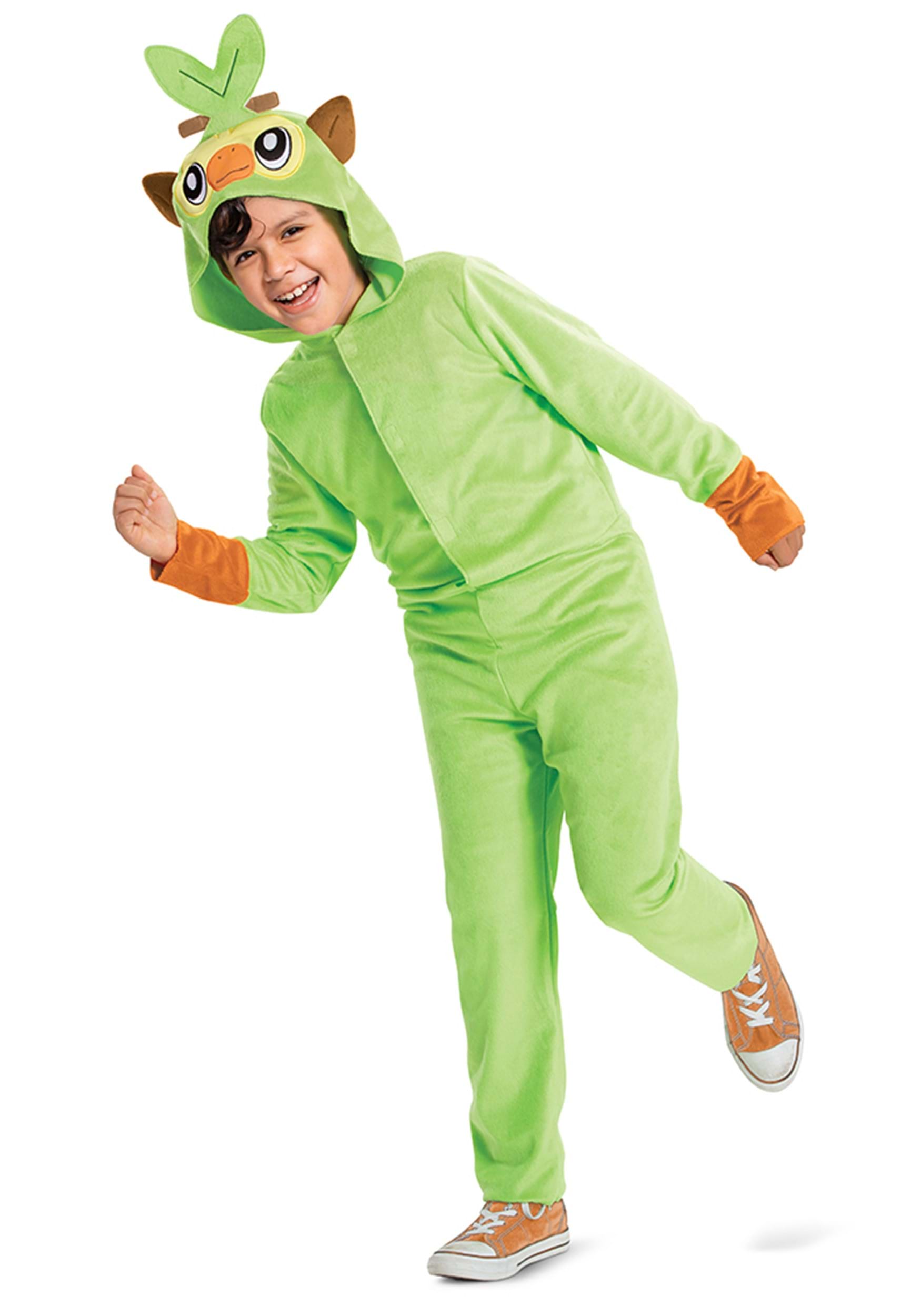 Kid's Pok茅mon Grookey Hooded Jumpsuit Classic Costume