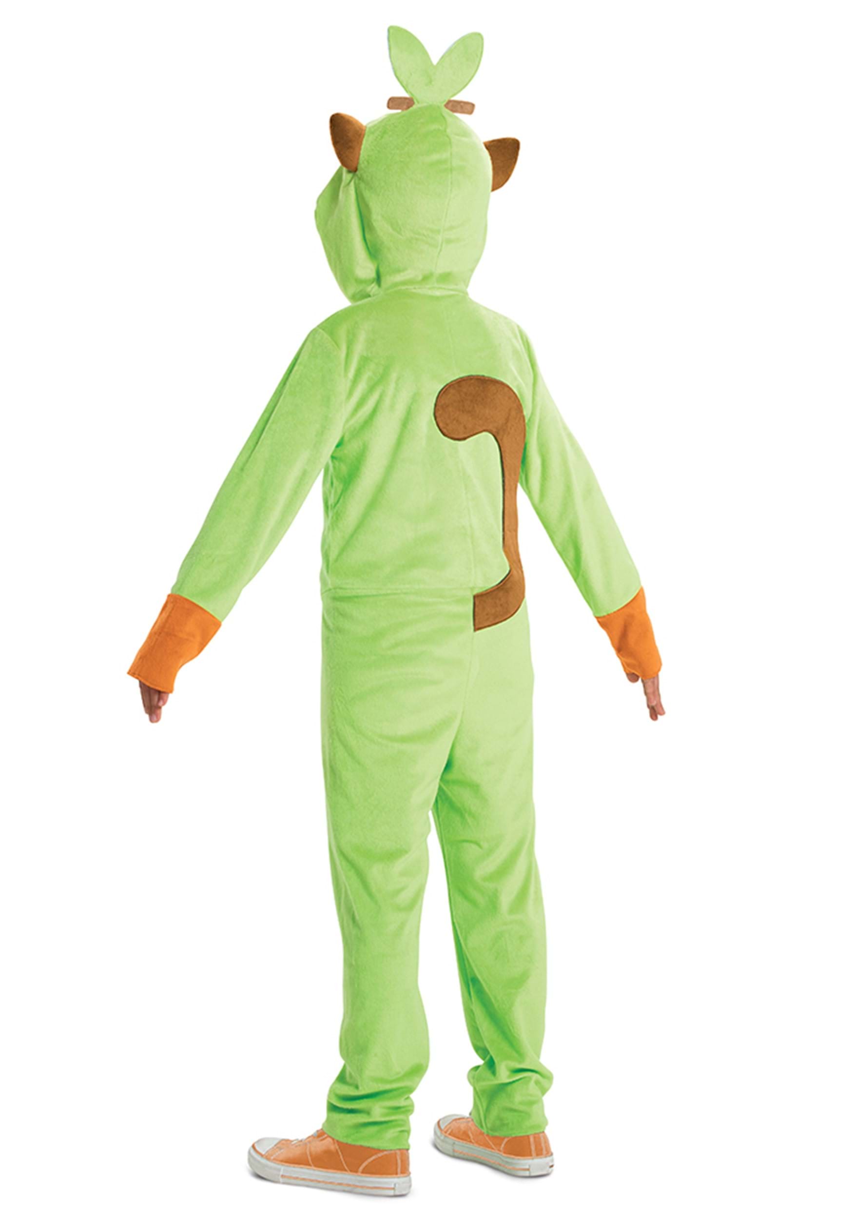 Kid's Pok茅mon Grookey Hooded Jumpsuit Classic Costume