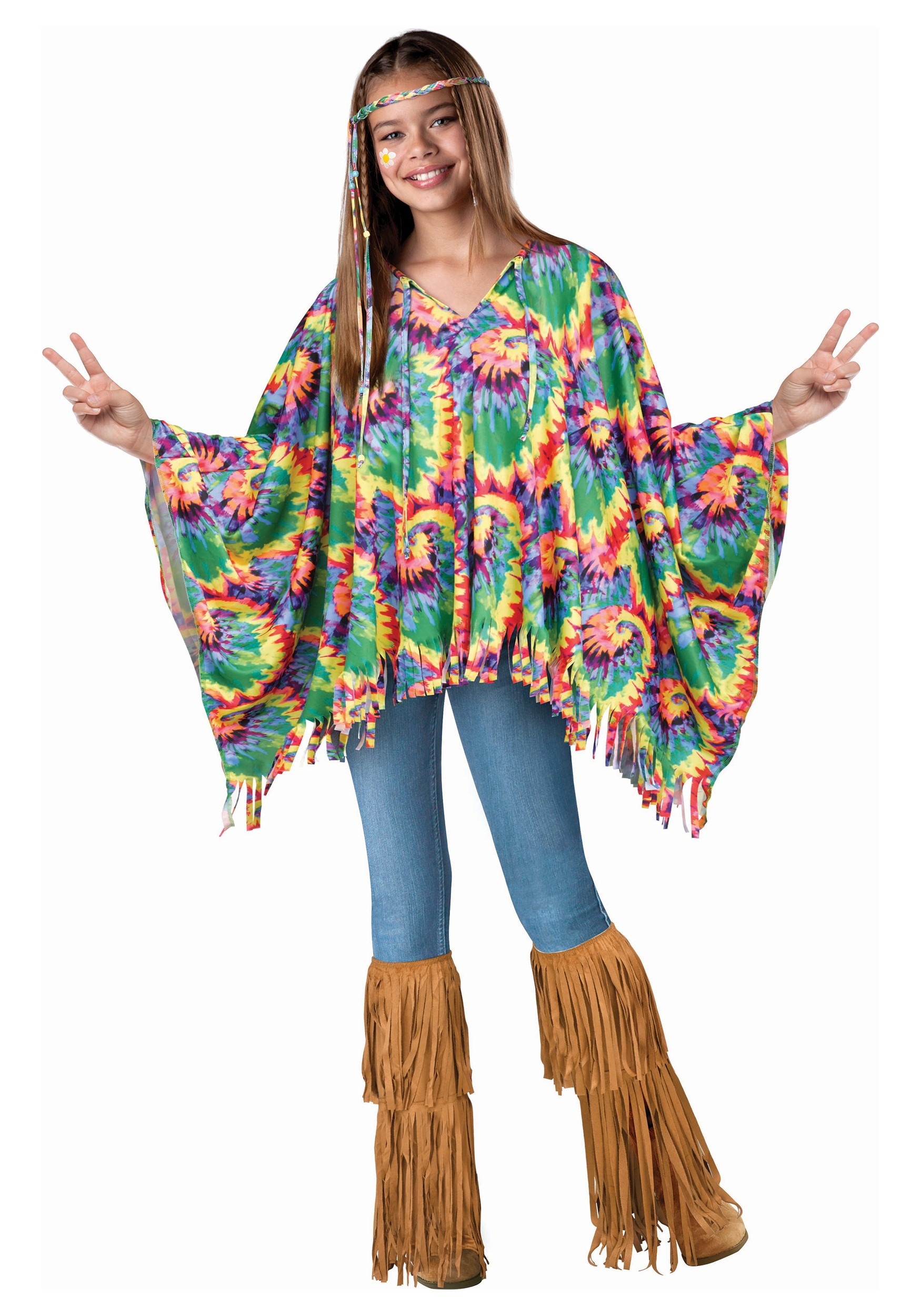 Hippie Poncho Costume for Kids
