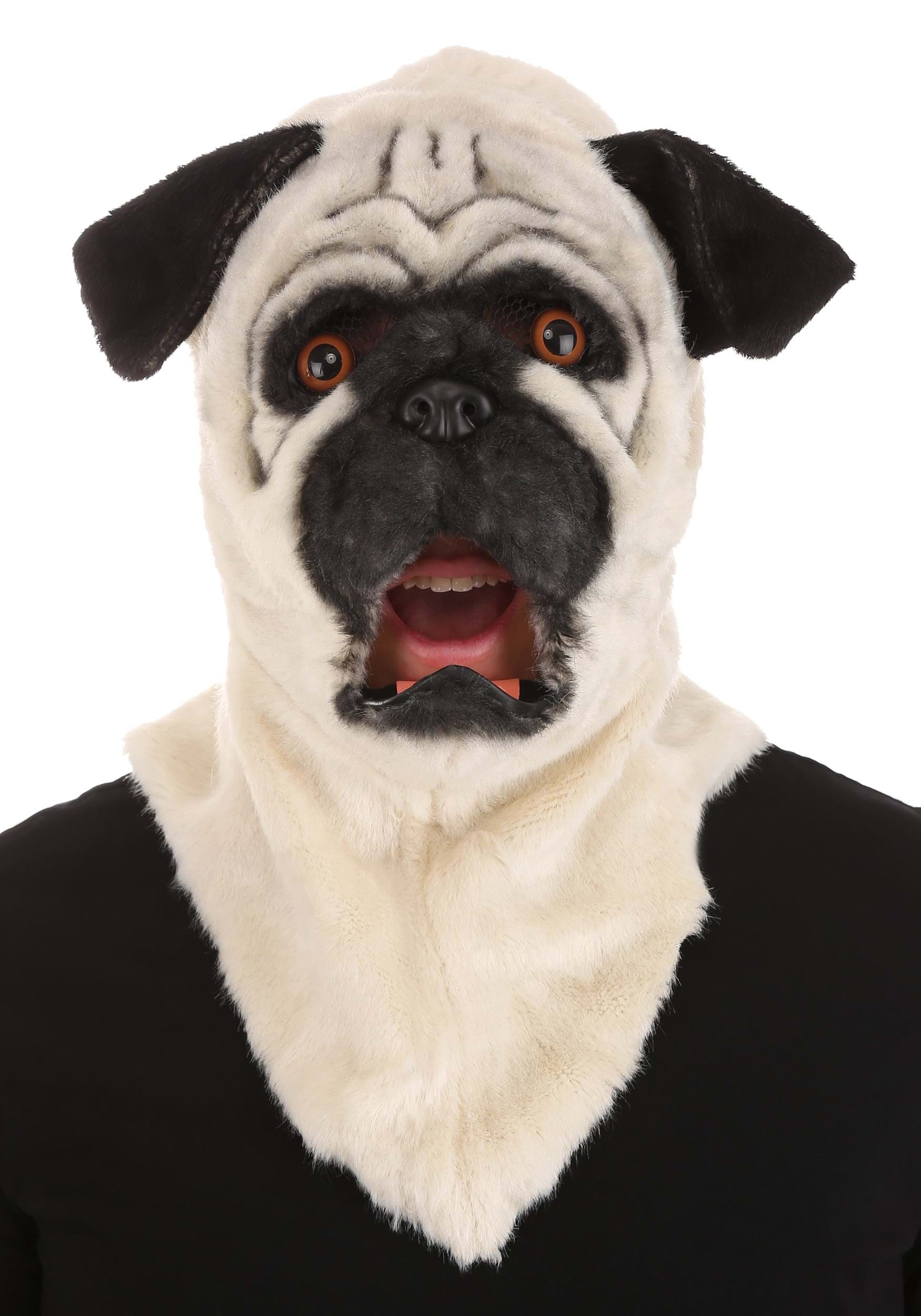Mouth Mover Pug Costume Mask for Adults