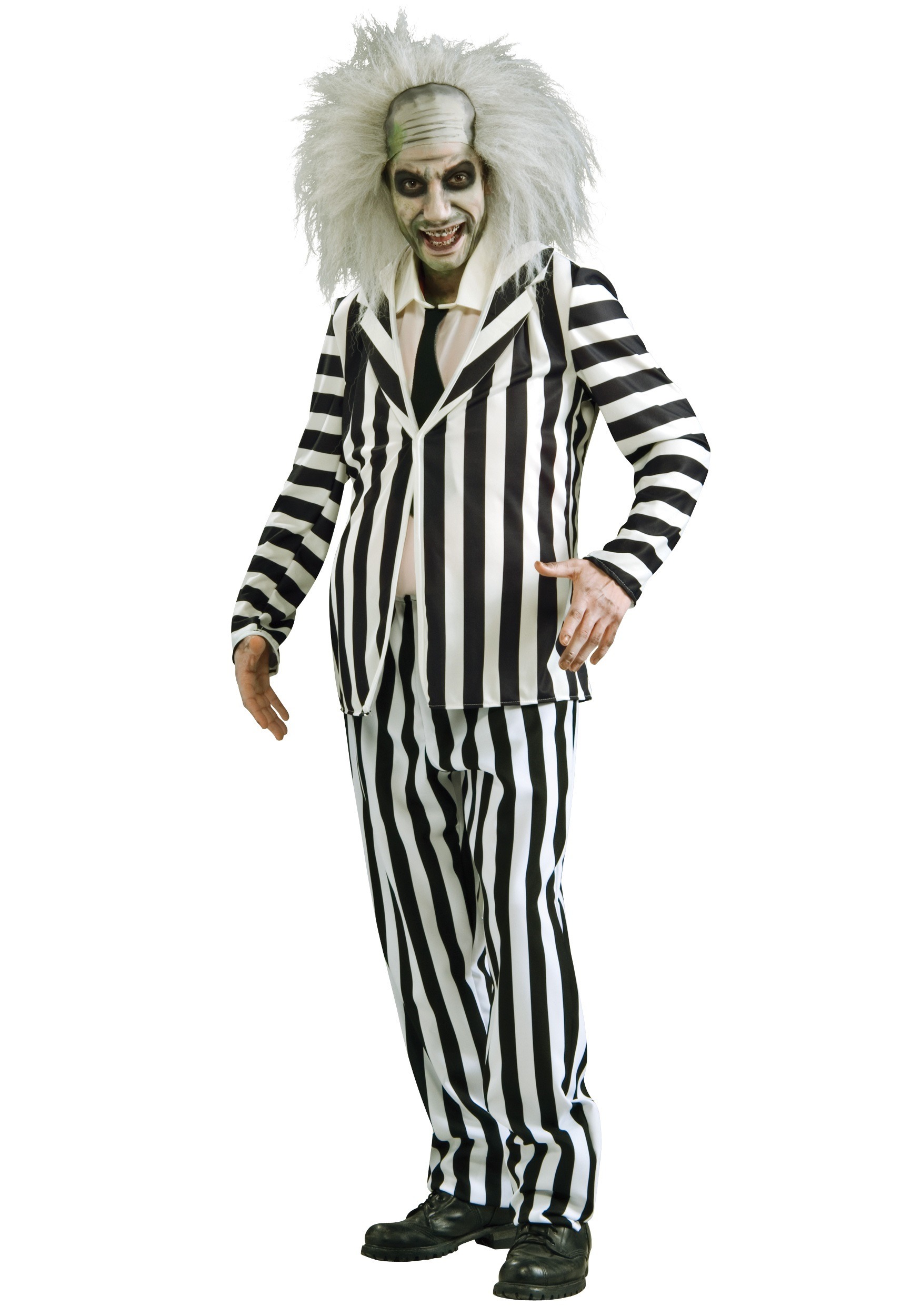 Plus Size Beetlejuice Costume Suit for Men