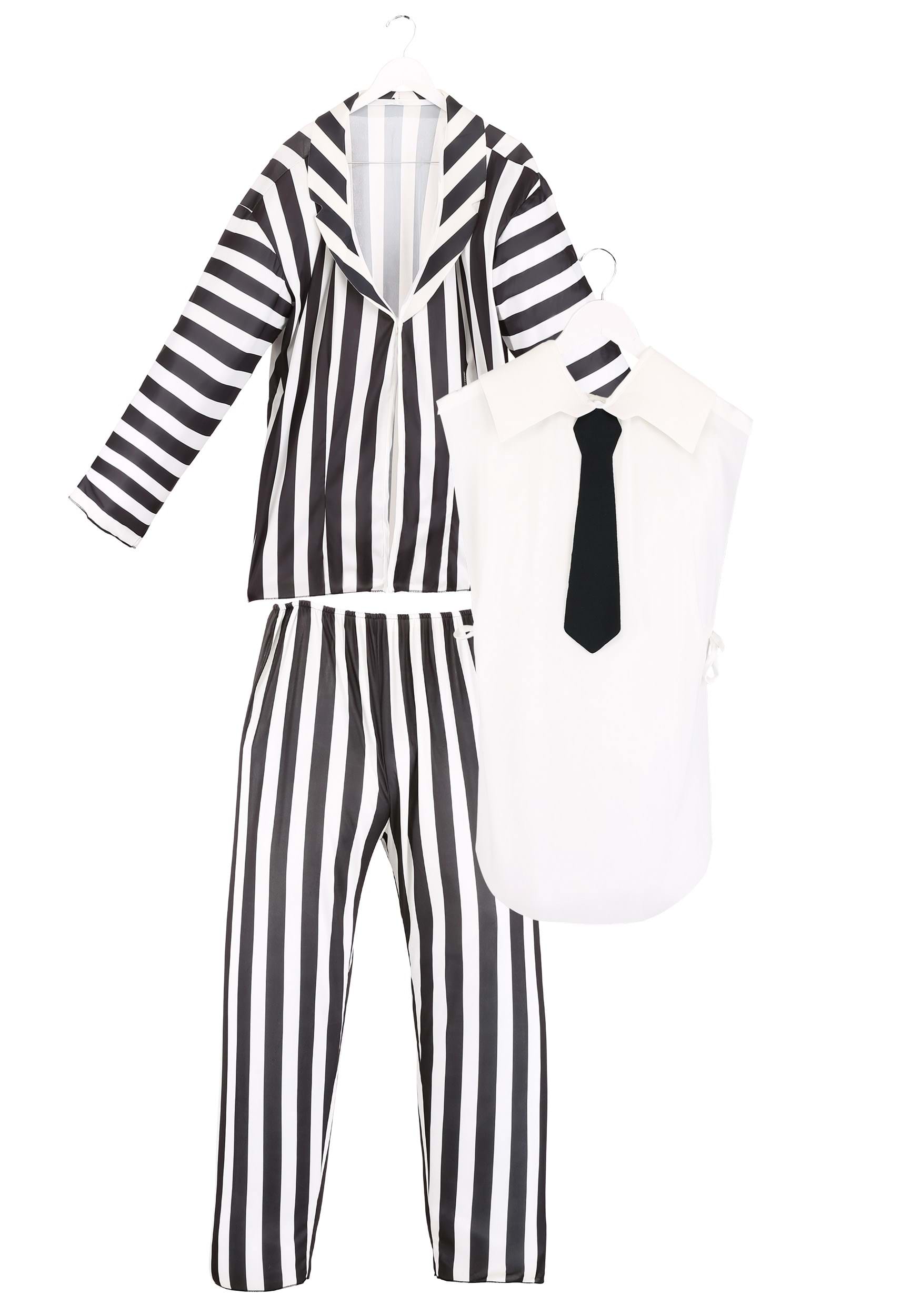 Plus Size Beetlejuice Costume Suit for Men