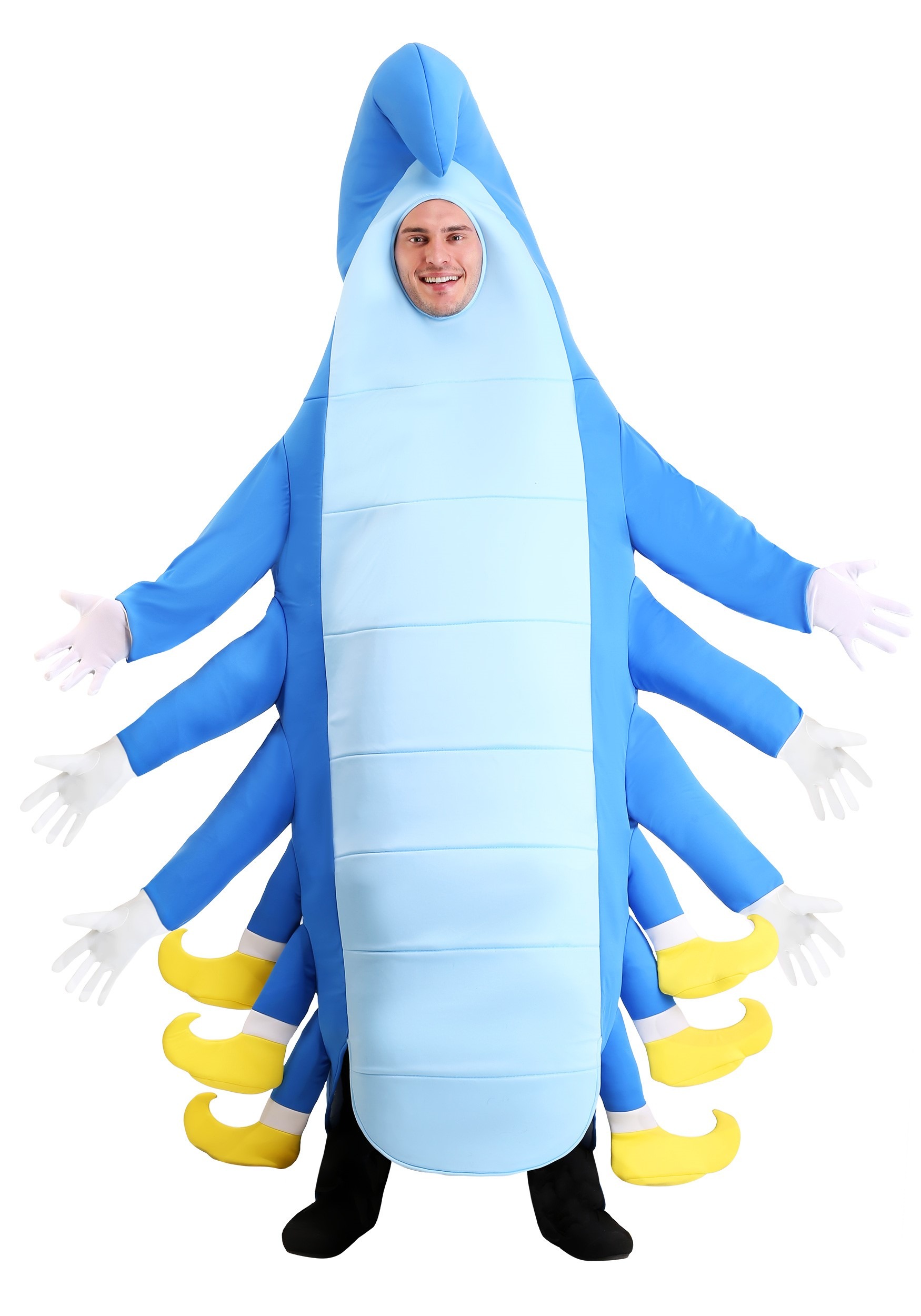 Adult Plus Size Blue Caterpillar Costume